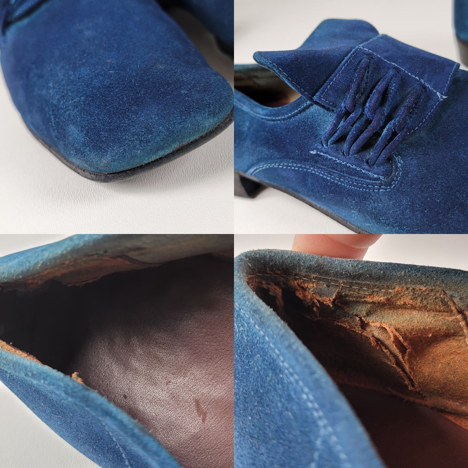 Vintage VINTAGE Blue Suede Loafers Men Size 11.5 Dress Slip On Pointed Toe Leather Lining Leather Upper Classic Size US 12 / EU 45 - 9 Thumbnail