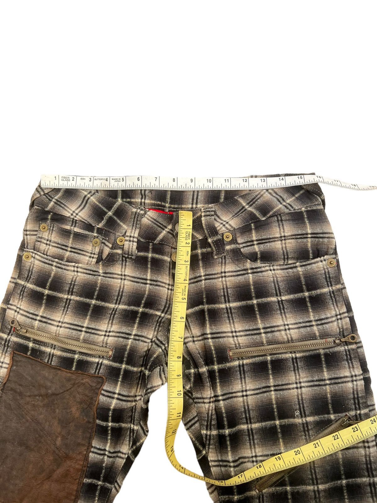 FranCisT MOR.K.S Francist Mor.K.S Japan Tartan Plaid Cow Leather Patch Size US 30 / EU 46 - 3 Thumbnail