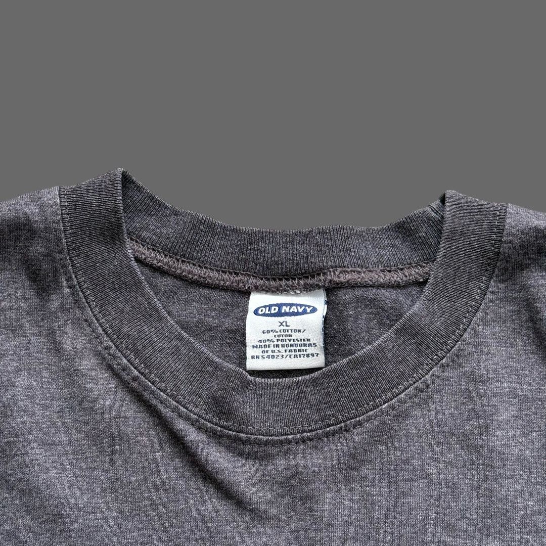 Old Navy Old Navy Y2K USA Box Logo Gray Long Sleeve Tee XL GUC Size US XL / EU 56 / 4 - 5 Thumbnail