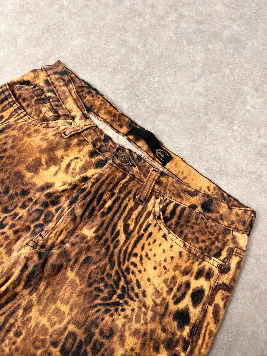 Roberto Cavalli 2000s Cavalli Leopard Hallucination Black & Beige Pants Size US 32 / EU 48 - 6 Thumbnail