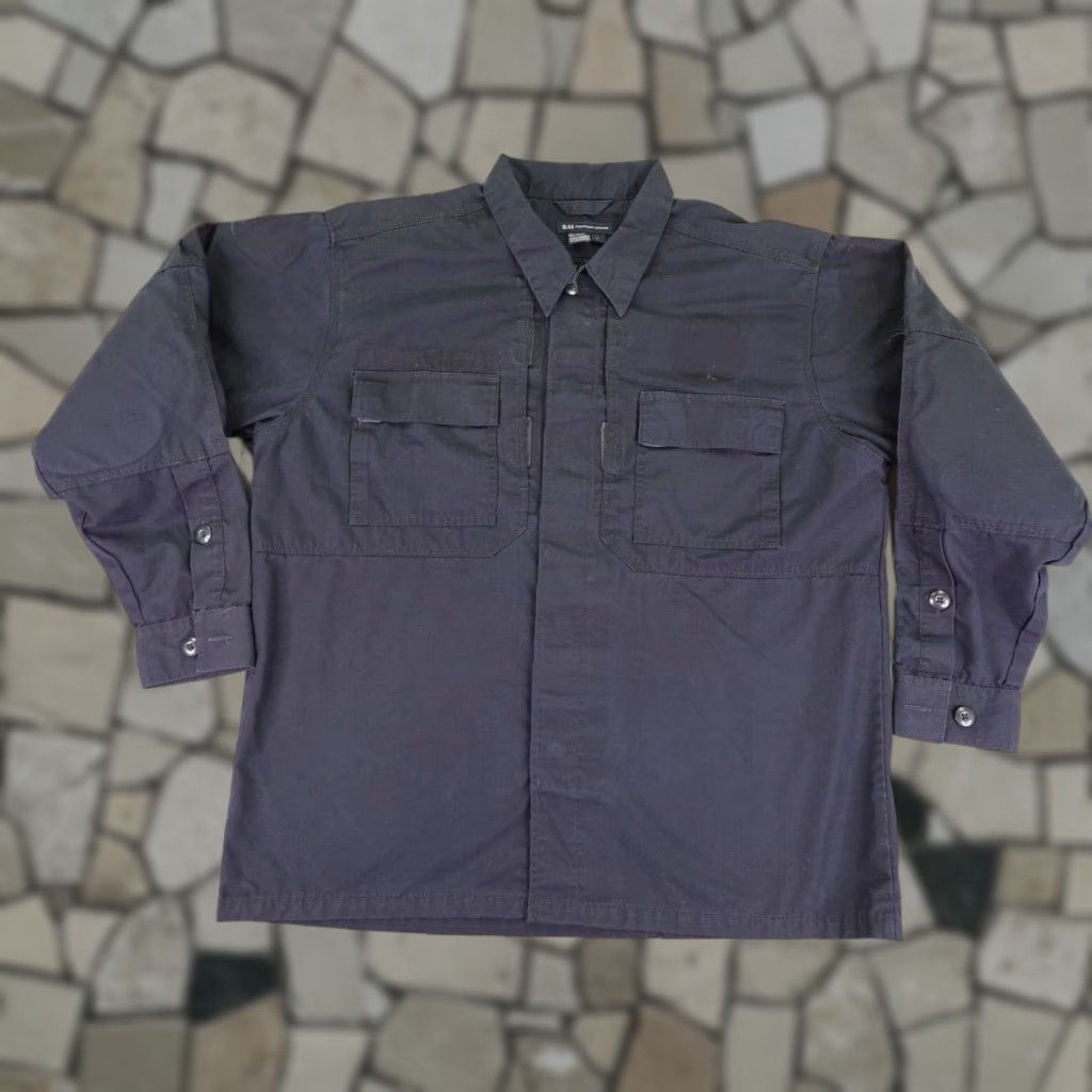 Vintage 5.11 Tactical Series Shirt Mens M Blue Button-Up Collared Padded Pockets Outdoor Casual Workwear 5.11 Mens Shirt Size US M / EU 48-50 / 2 - 1 Thumbnail