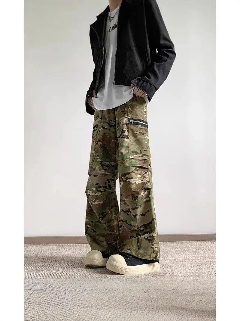 Japanese Brand Retro loose camouflage pocket jeans Size US 32 / EU 48 - 2 Thumbnail