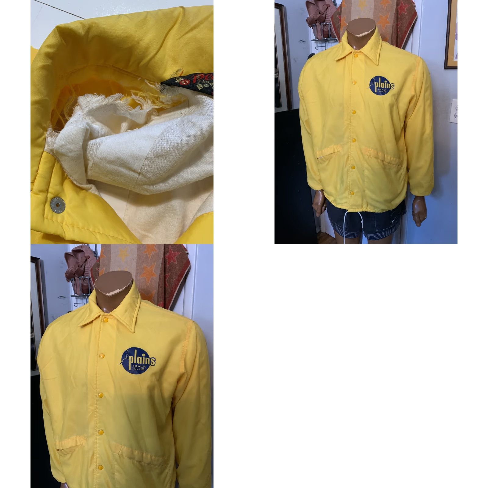 Dunbrooke VINTAGE Dunbrooke Pla-Jac Windbreaker Jacket Yellow Sz. M 1980s Nylon Snap Button Size US M / EU 48-50 / 2 - 9 Thumbnail
