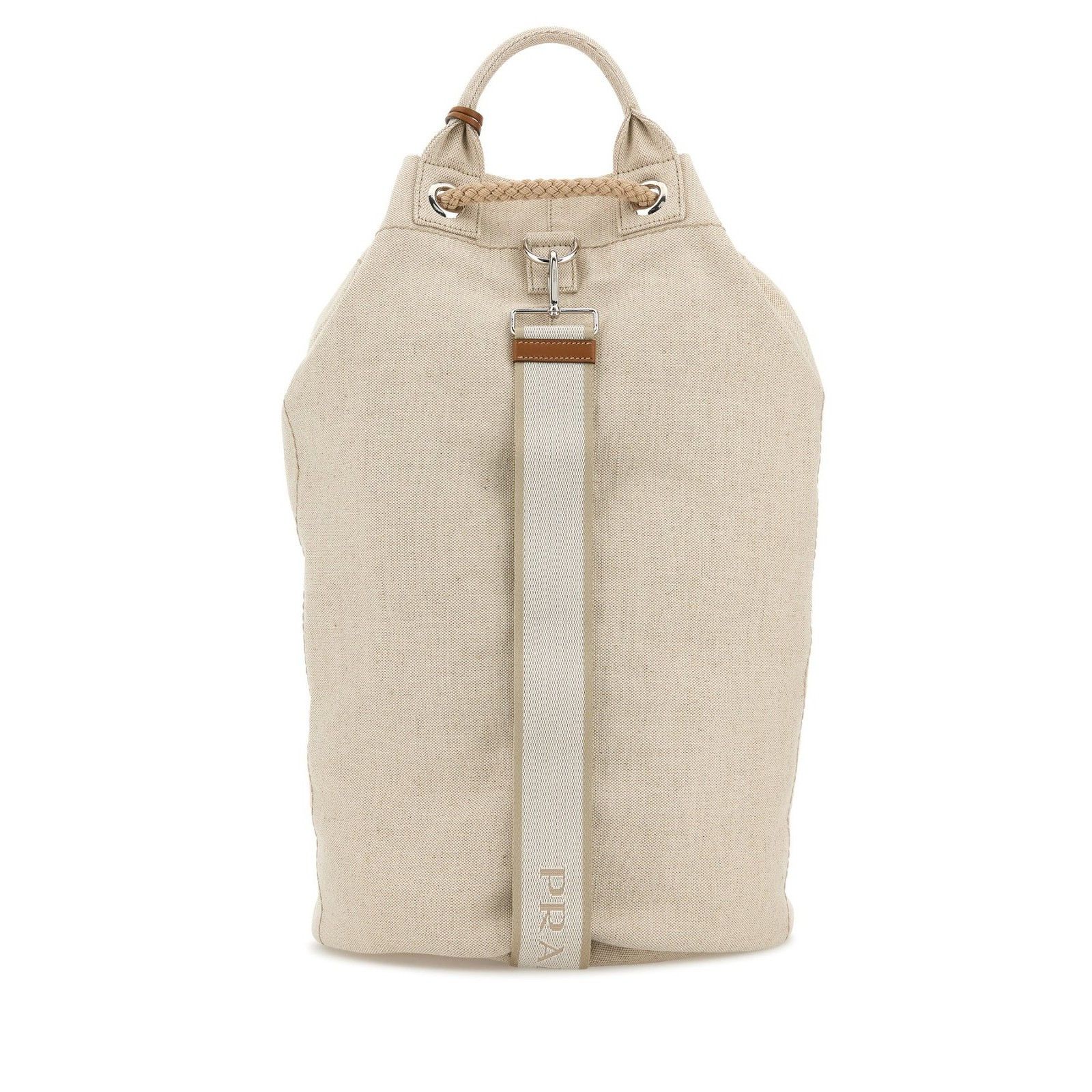 Prada PRADA Sand Beige Canvas Backpack New And Authentic Size ONE SIZE - 3 Thumbnail