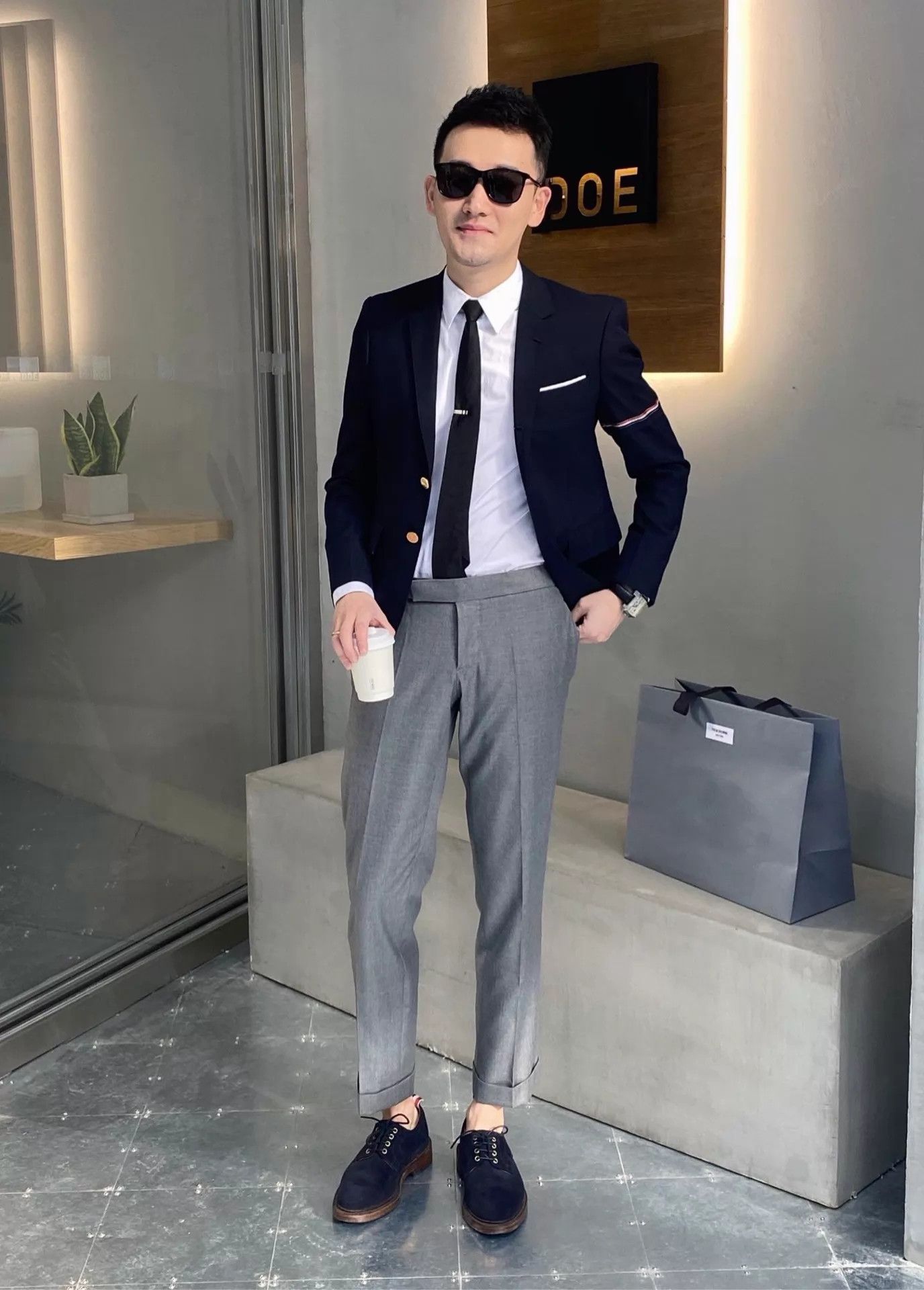 Thom Browne Thom Browne 4-Bar Sleeve Slim Blazer Deep Navy Size 2 Size US M / EU 48-50 / 2 - 7 Thumbnail