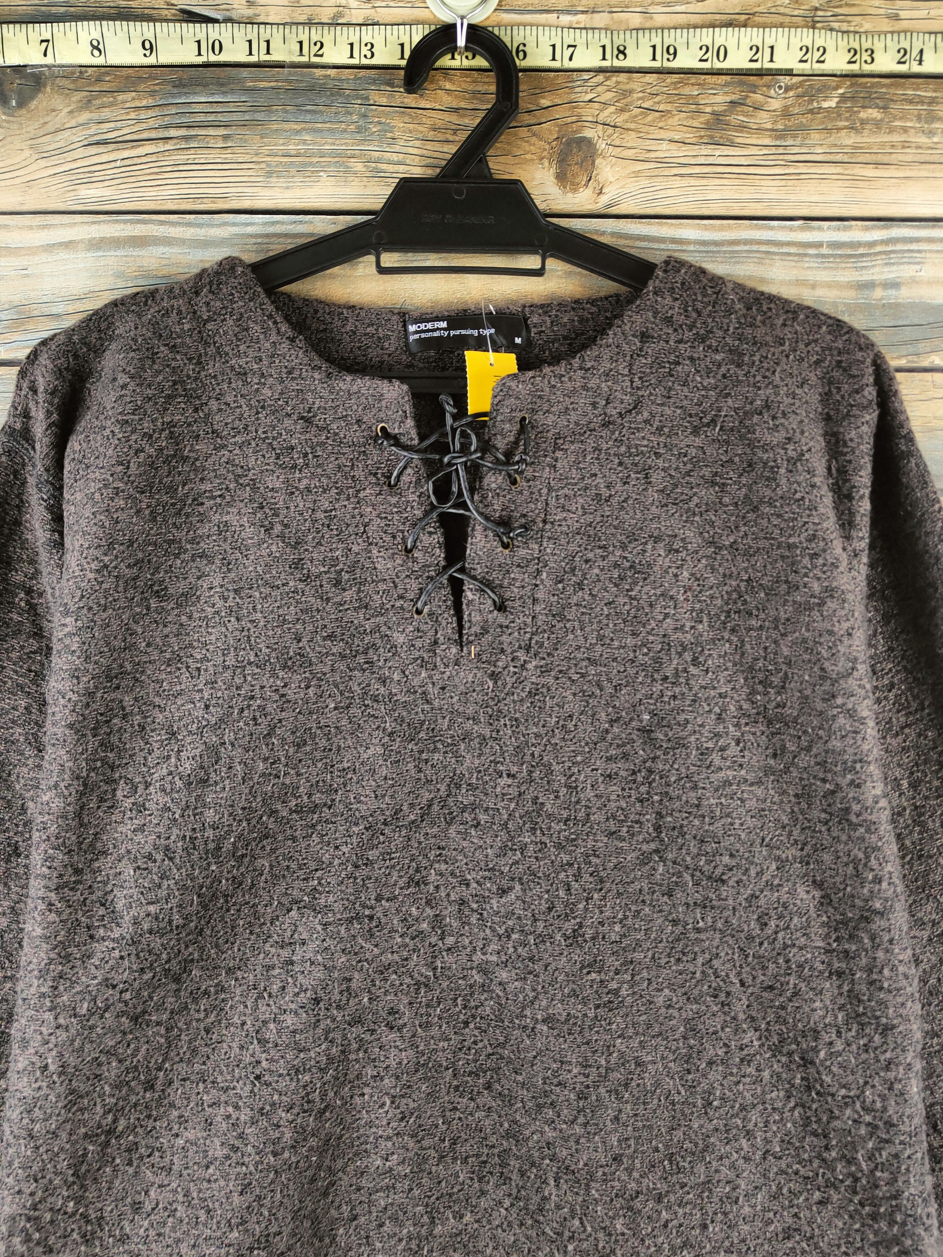 Japanese Brand DL Moderm Brown Knitwear Long Sleeve T-shirts #46-941 Size US M / EU 48-50 / 2 - 2 Thumbnail