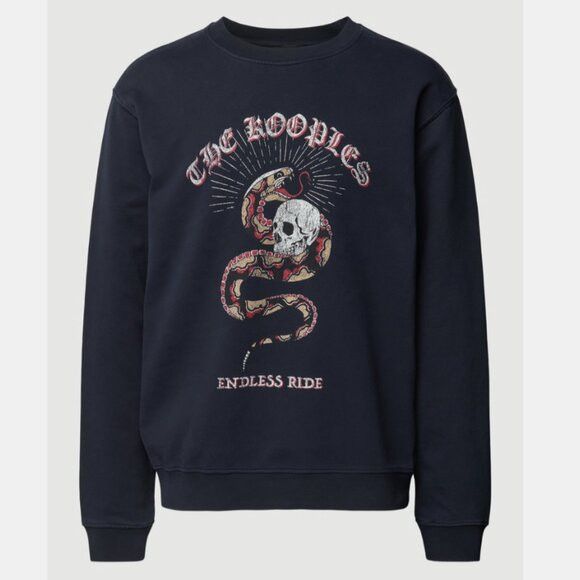 The Kooples The Kooples Snake and Skull Crewneck Sweatshirt Navy Blue M Size US M / EU 48-50 / 2 - 1 Thumbnail