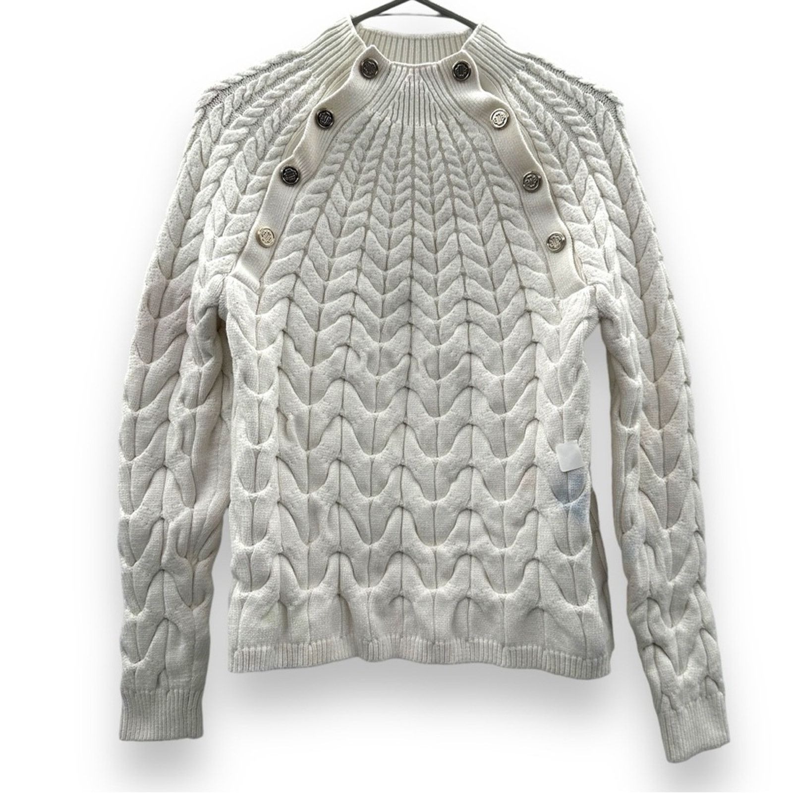 Maje RTR Maje Marnety Button Cable Knit Long Sleeve Sweater Size S / US 4 / IT 40 - 2 Thumbnail
