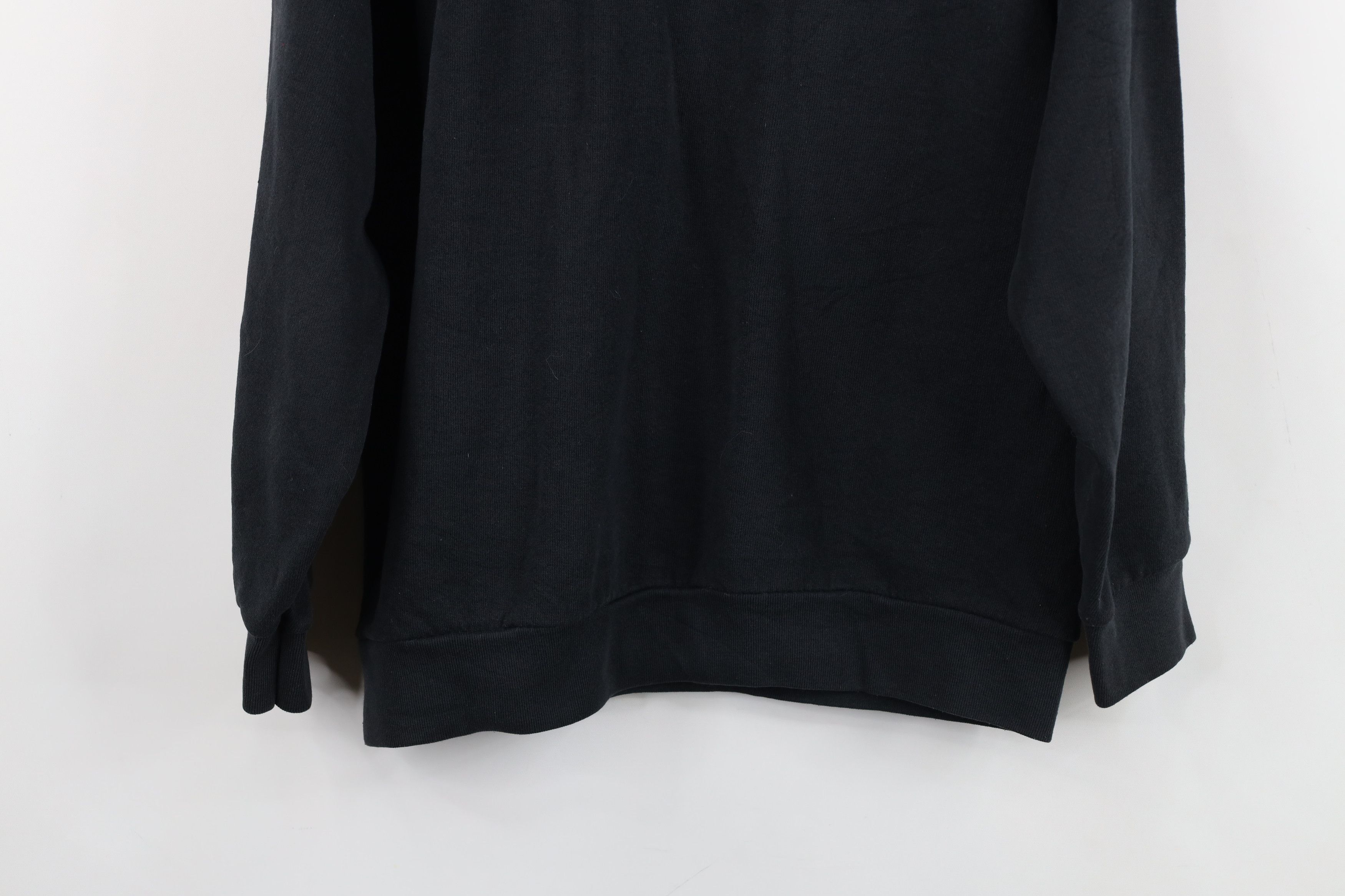 Vintage Vintage 90s Streetwear Faded Blank Crewneck Sweatshirt Black Size M / US 6-8 / IT 42-44 - 13 Thumbnail
