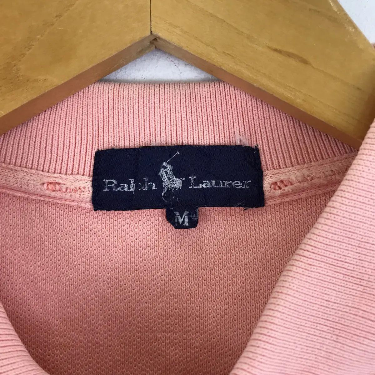 Polo Ralph Lauren Vtg POLO RALPH LAUREN Small Pony Peach Polo Tee Shirt Cotton Size M / US 6-8 / IT 42-44 - 7 Thumbnail
