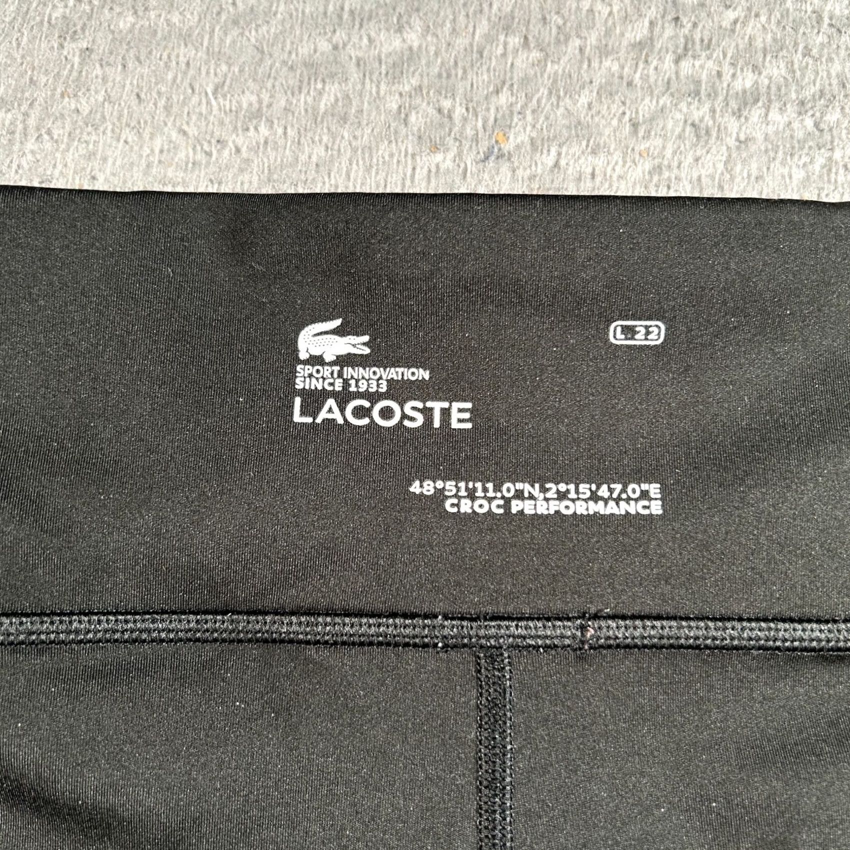 Lacoste Lacoste Sport Leggings Womens Medium Black Mid Rise Workout Croc Performance Leggings Black Lacoste Womens Medium M Athletic Activewear Croc Sport Size 32" / US 10 / IT 46 - 4 Thumbnail