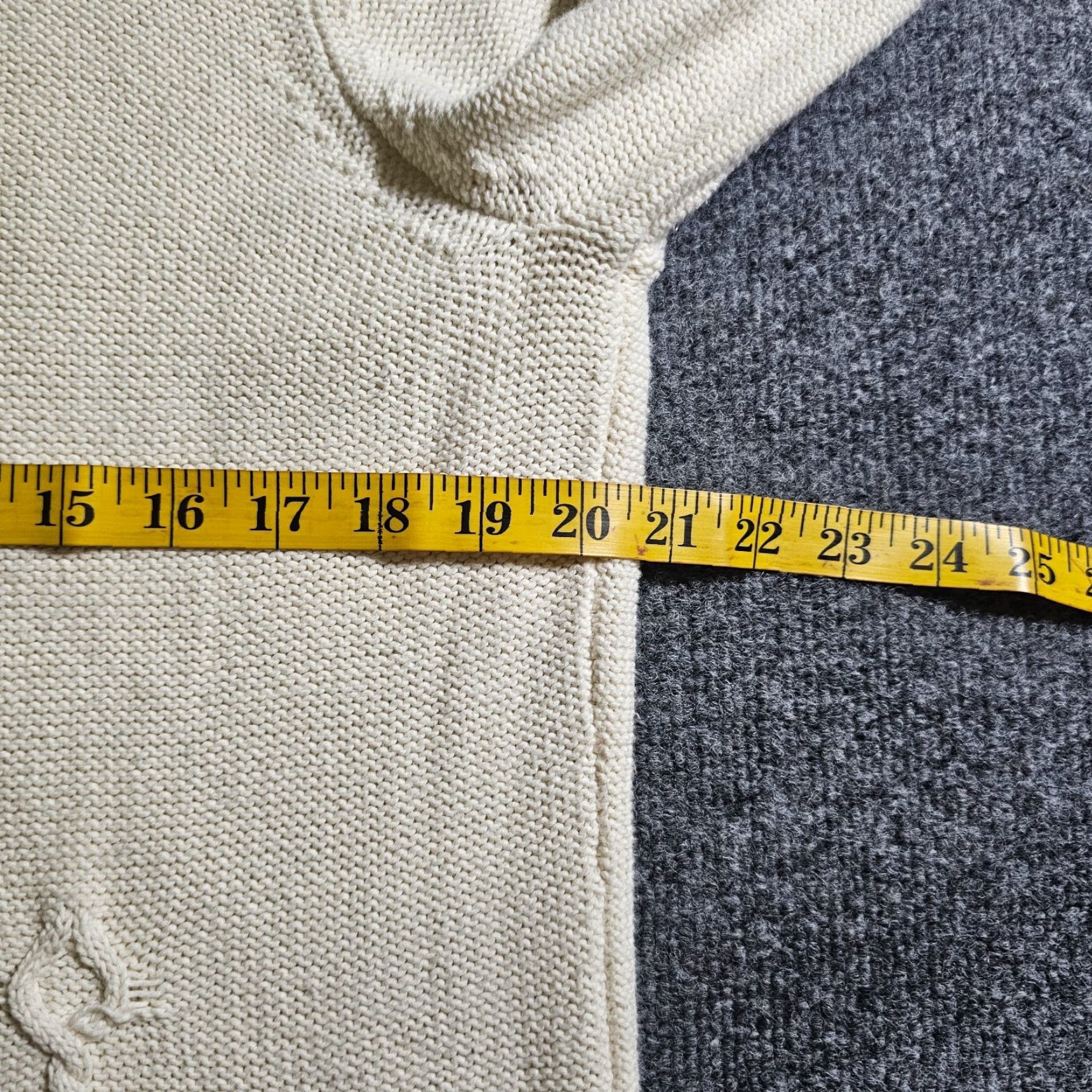 Talbots Talbots Sweater Womens Large Beige Fishermans Nautical Long Sleeve Anchor Casual Round Neck Knit Pullover Shirt 100% Cotton Size L / US 10 / IT 46 - 6 Thumbnail