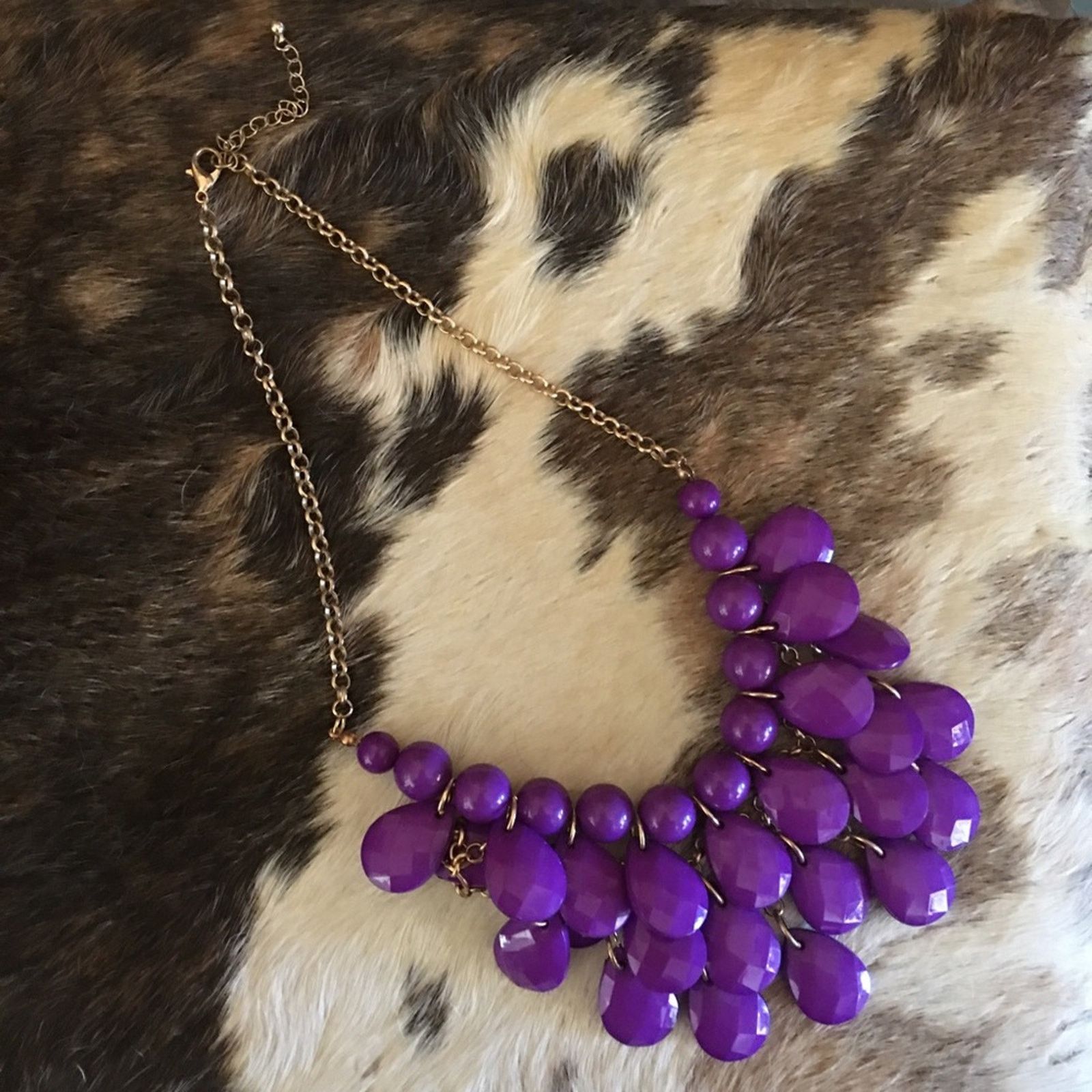 Jewelry Bright purple multi layer beaded necklace Size ONE SIZE - 5 Thumbnail