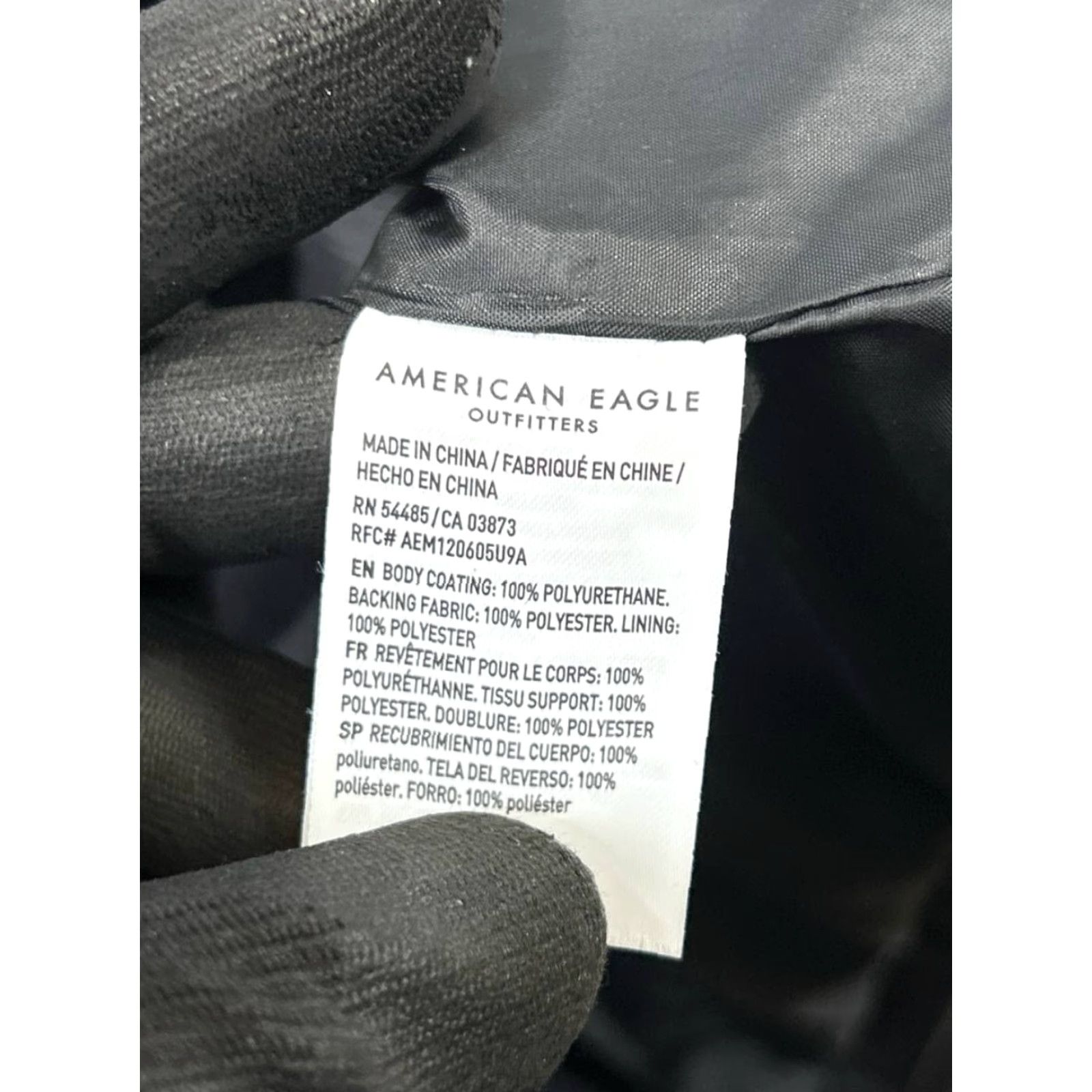 American Eagle Outfitters American Eagle Jacket Womens Medium Black Faux Leather Size M / US 6-8 / IT 42-44 - 4 Thumbnail
