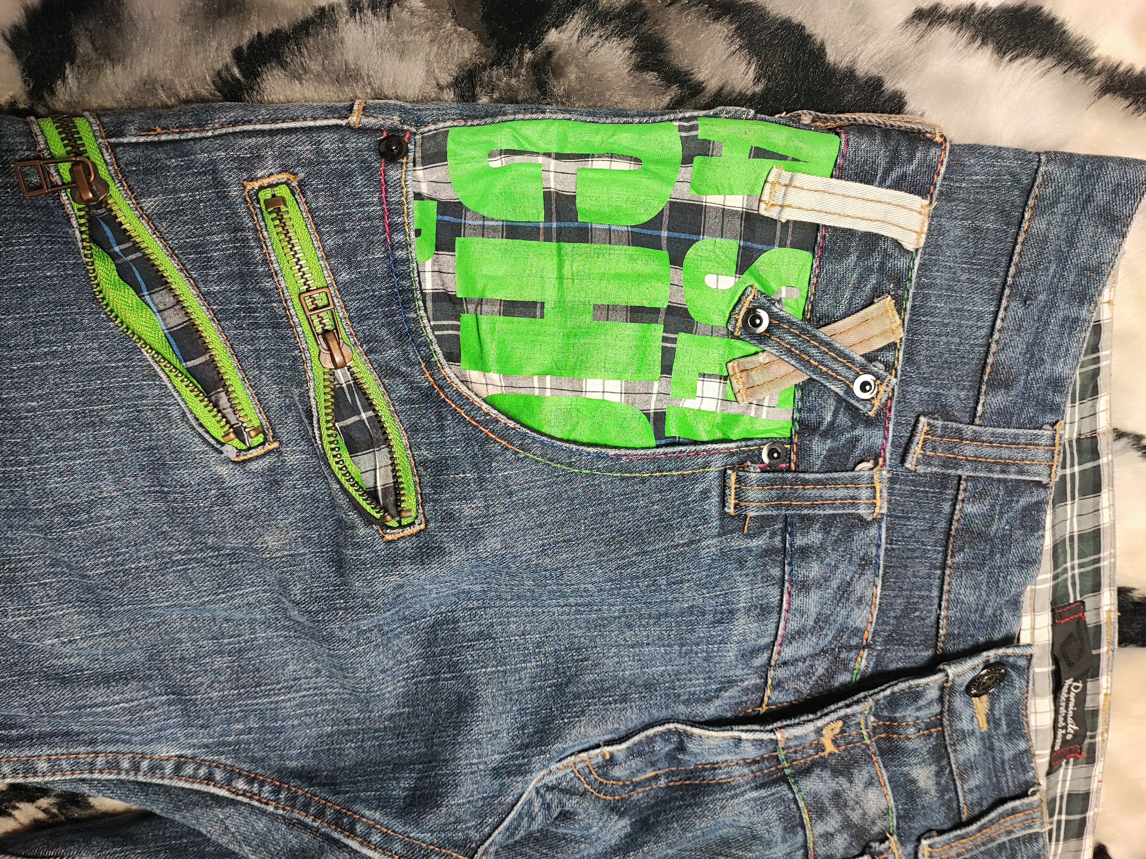 Designer Dominate Handcrafted Jeans Double Waist Size US 32 / EU 48 - 8 Thumbnail