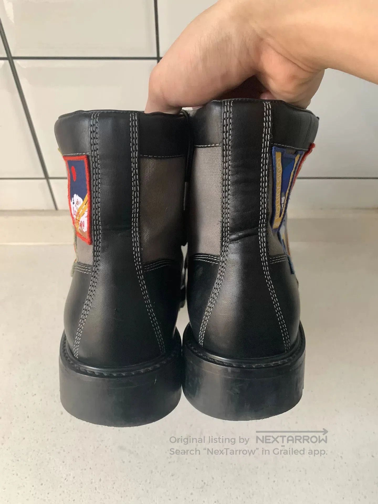 Louis Vuitton Louis Vuitton Oberkampf Badge Leather Martin Boots. Size US 9 / EU 42 - 6 Thumbnail