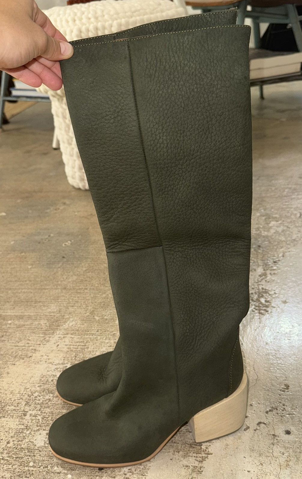 Rachel Comey Rachel Comey Fisk Boots in Green Nubuck Size US 6.5 / IT 36.5 - 4 Thumbnail