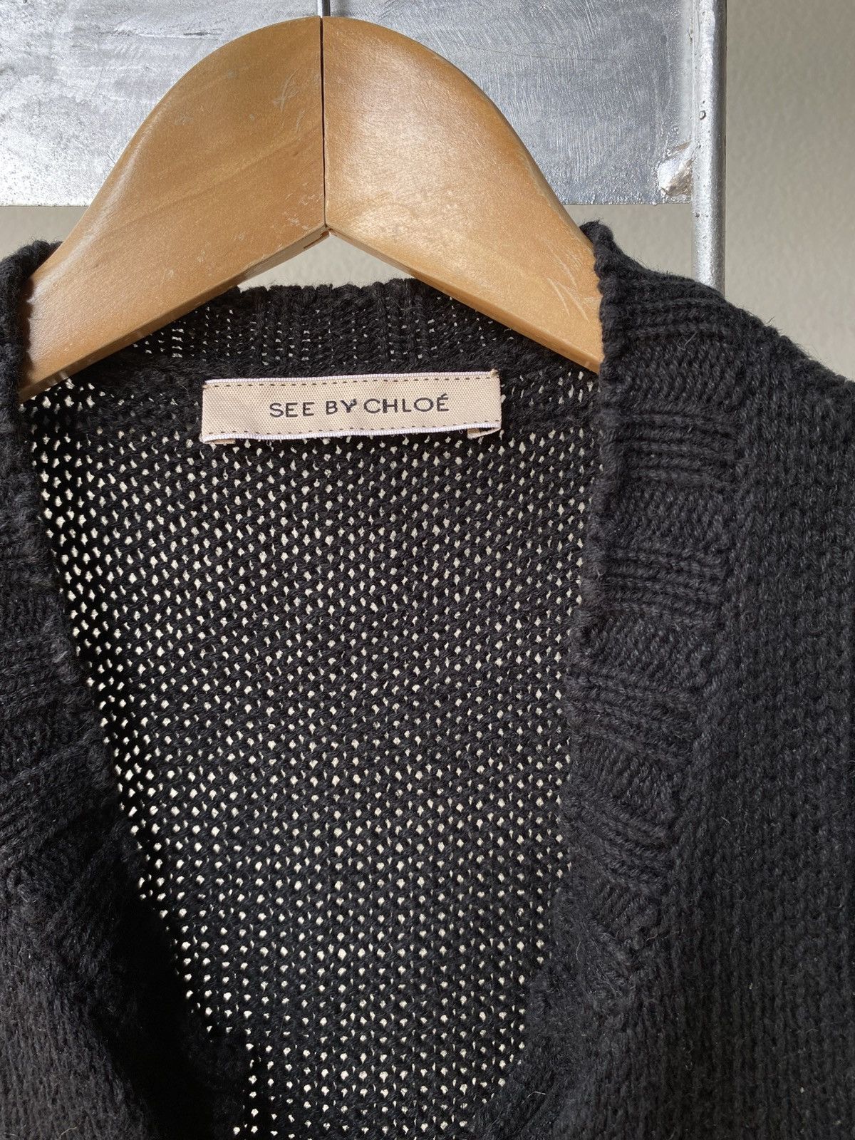 See by Chloe SEE BY CHLOÉ Black Knit Vest Size S / US 4 / IT 40 - 5 Thumbnail