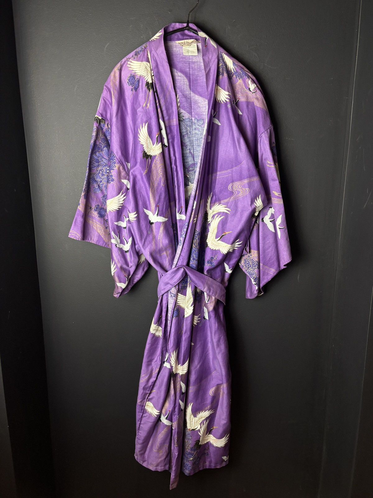 Vintage Japanese Vintage Robe Bath Sleep Kimono Made in Japan 1970s Size L / US 10 / IT 46 - 3 Thumbnail