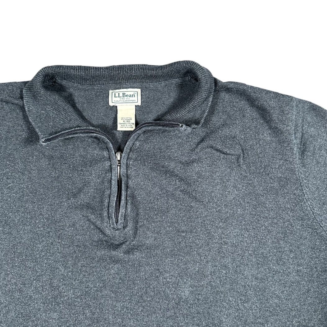 Vintage VINTAGE LL Bean Sweater Mens Sweatshirt XL Gray Quarter Zip Pullover Y2K Cashmere Blend Knit Shirt Size US XL / EU 56 / 4 - 2 Thumbnail