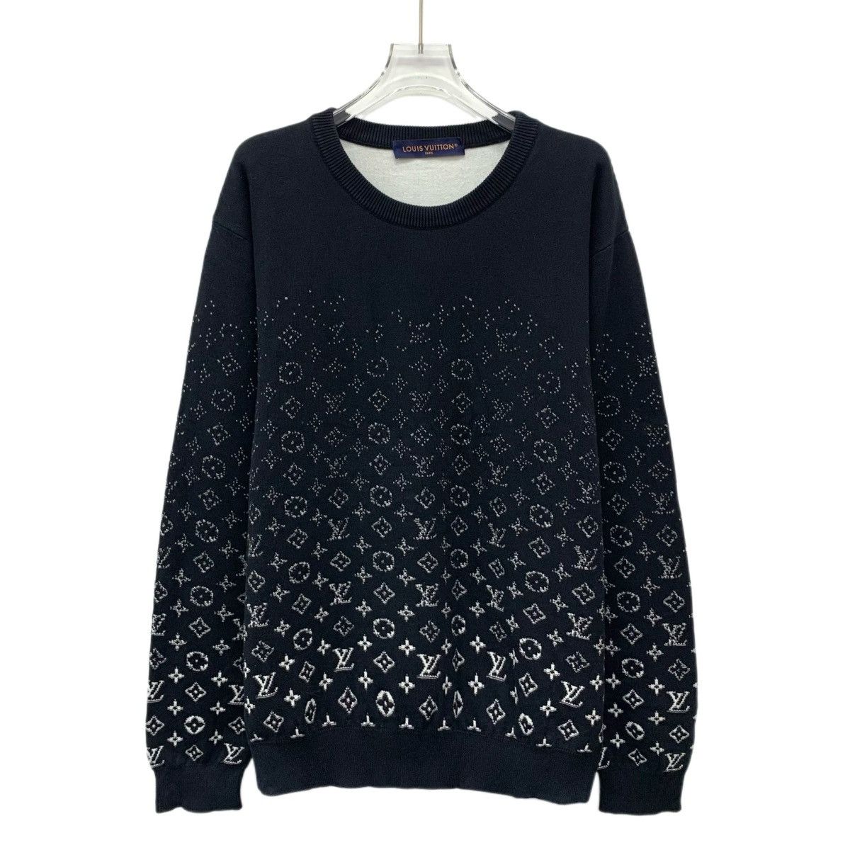 Louis Vuitton Louis Vuitton Black Gradient All-over Print Sweatshirt K26WX Size US XL / EU 56 / 4 - 1 Thumbnail