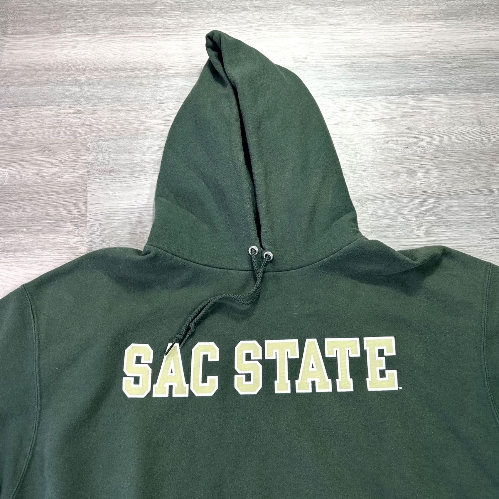 Champion Champion Sac State Hornets Hoodie Sweatshirt Mens XL Green Fleece Graphic Print Hooded Pockets Crew Neck Size US XL / EU 56 / 4 - 4 Thumbnail