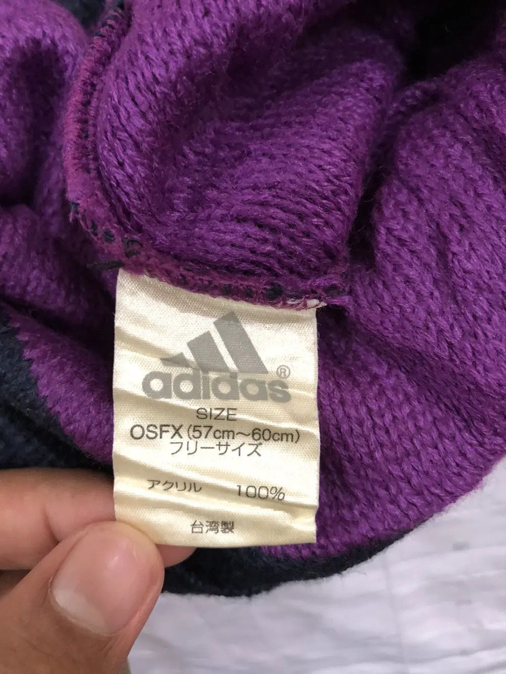 Adidas Vintage Adidas Spell Out Beanie Hat Size ONE SIZE - 4 Thumbnail
