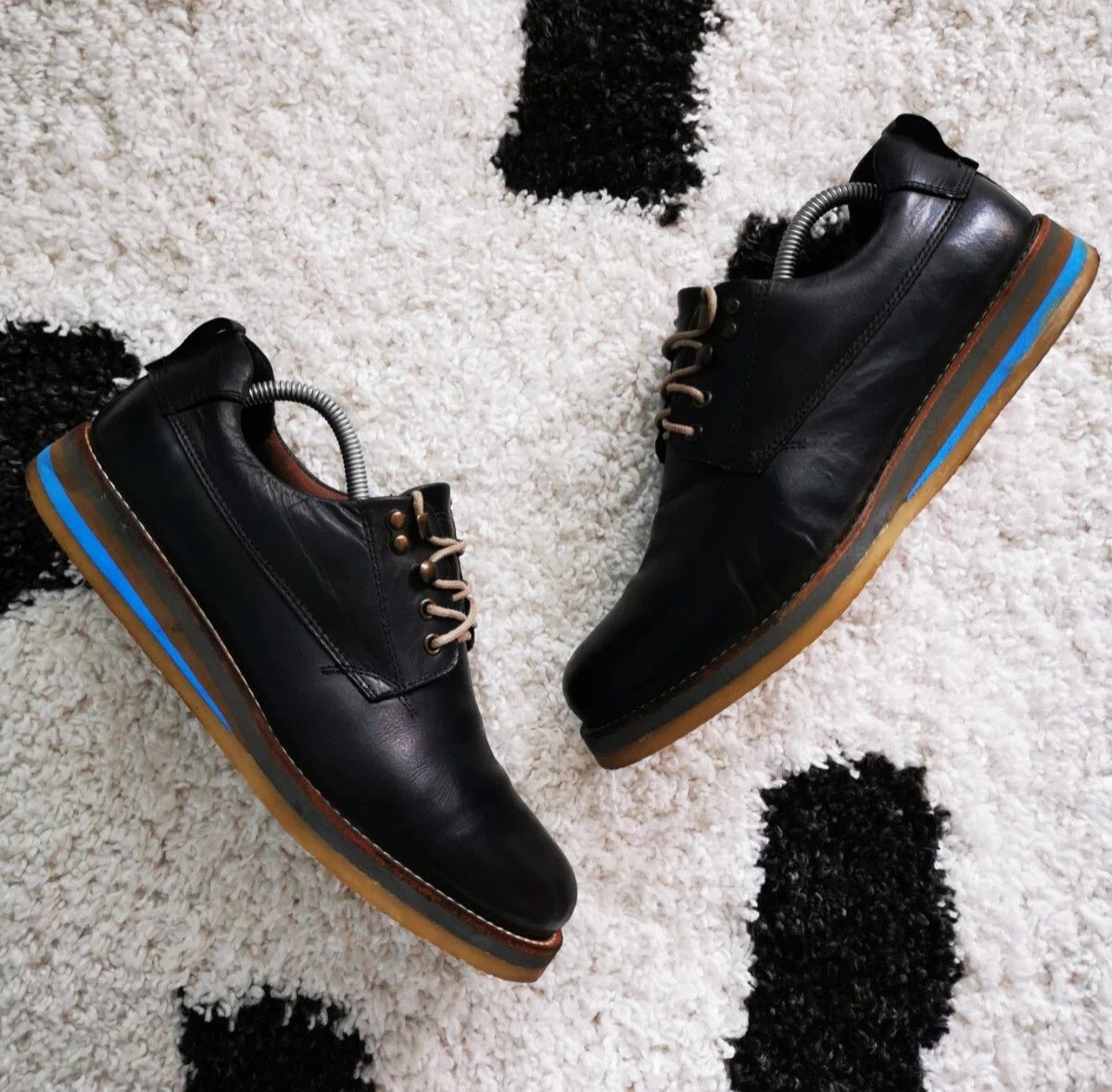 United Colors Of Benetton United Colors of Benetton oxford casual shoes black leather Size US 9.5 / EU 42-43 - 5 Thumbnail