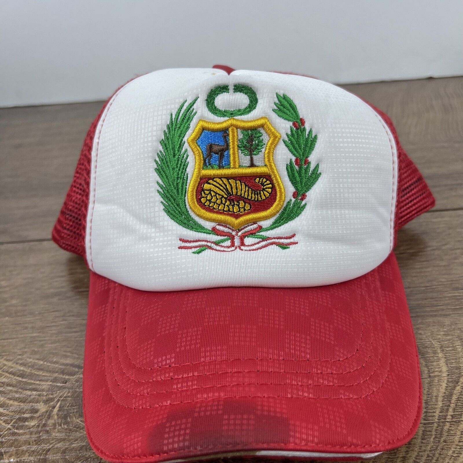 Other Peru Hat Peru Snapback Hat Adjustable Hat Red Hat Adult Fit Size ONE SIZE - 5 Thumbnail