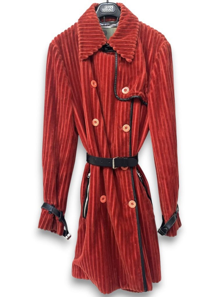 Jean Charles De Castelbajac JC de Castelbajac Archive - Vintage Velvet Trench Coat Size S / US 4 / IT 40 - 1 Thumbnail