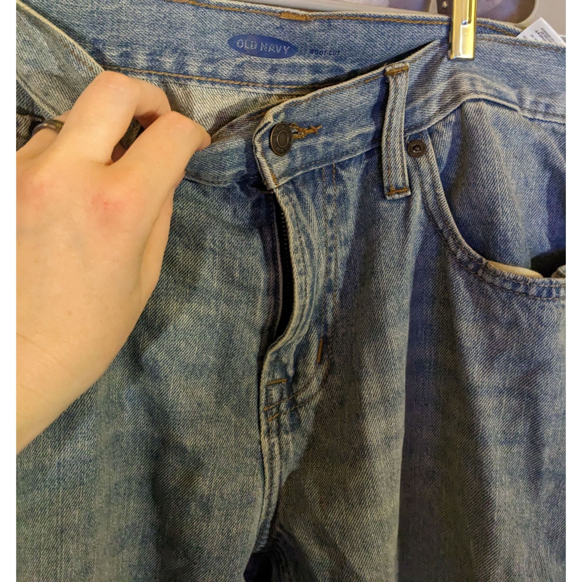 Old Navy Old Navy Mens Boot Cut Jeans Size 34x32 Light Wash Denim Cla Size US 34 / EU 50 - 5 Thumbnail