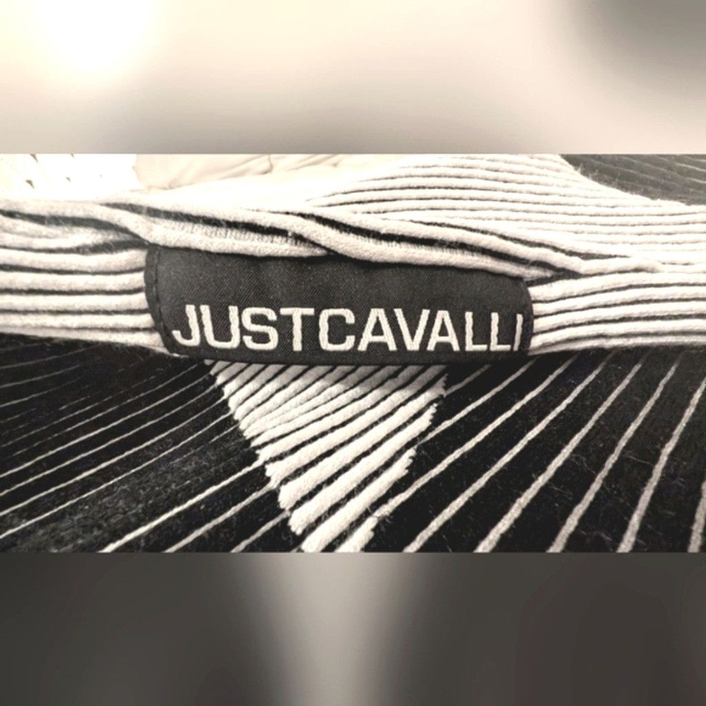 Just Cavalli JUST CAVALLI Black & White Turtleneck Sweater Size L / US 10 / IT 46 - 7 Thumbnail