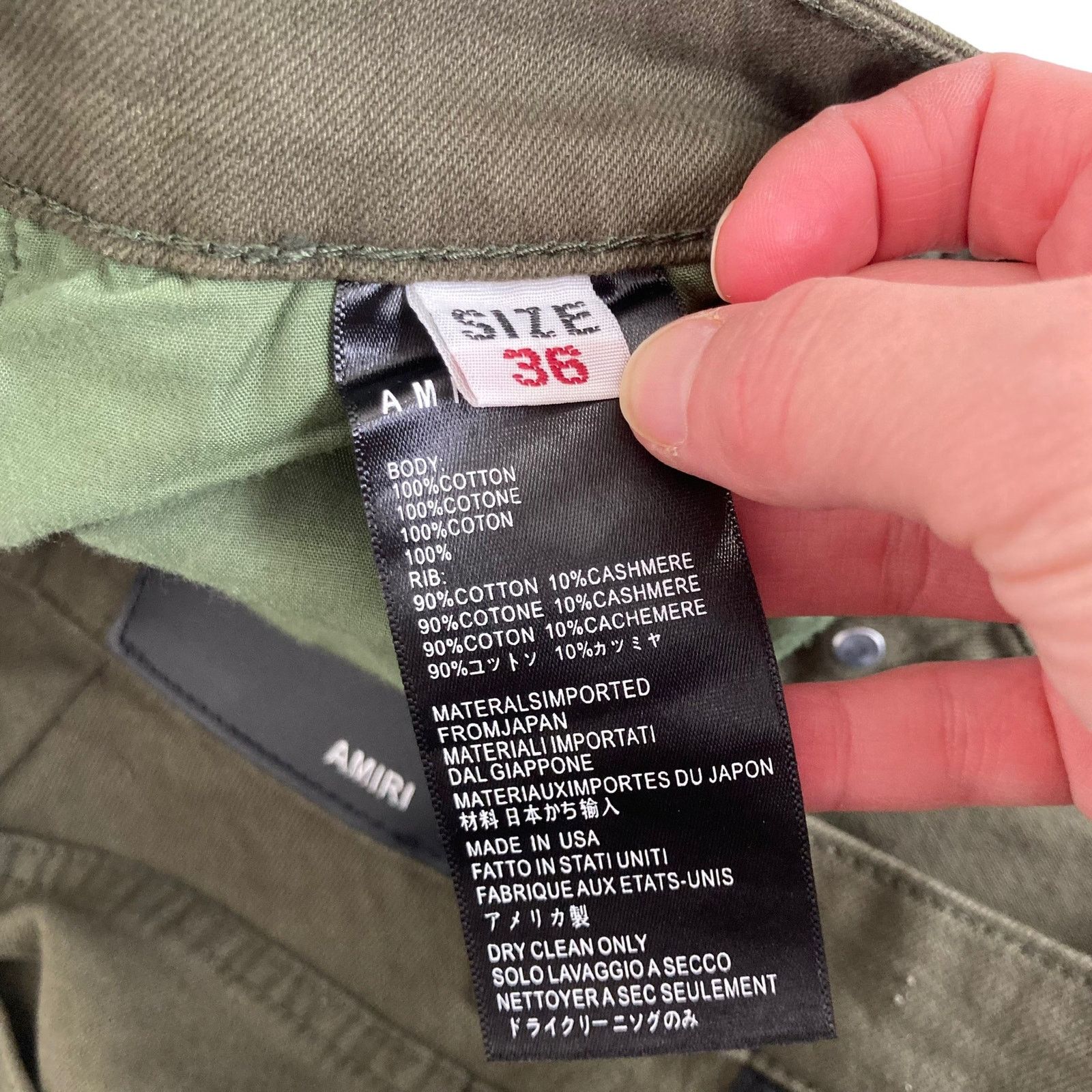Amiri Amiri Green Black Distressed Button Fly Jeans Sz 36 Size US 36 / EU 52 - 4 Thumbnail