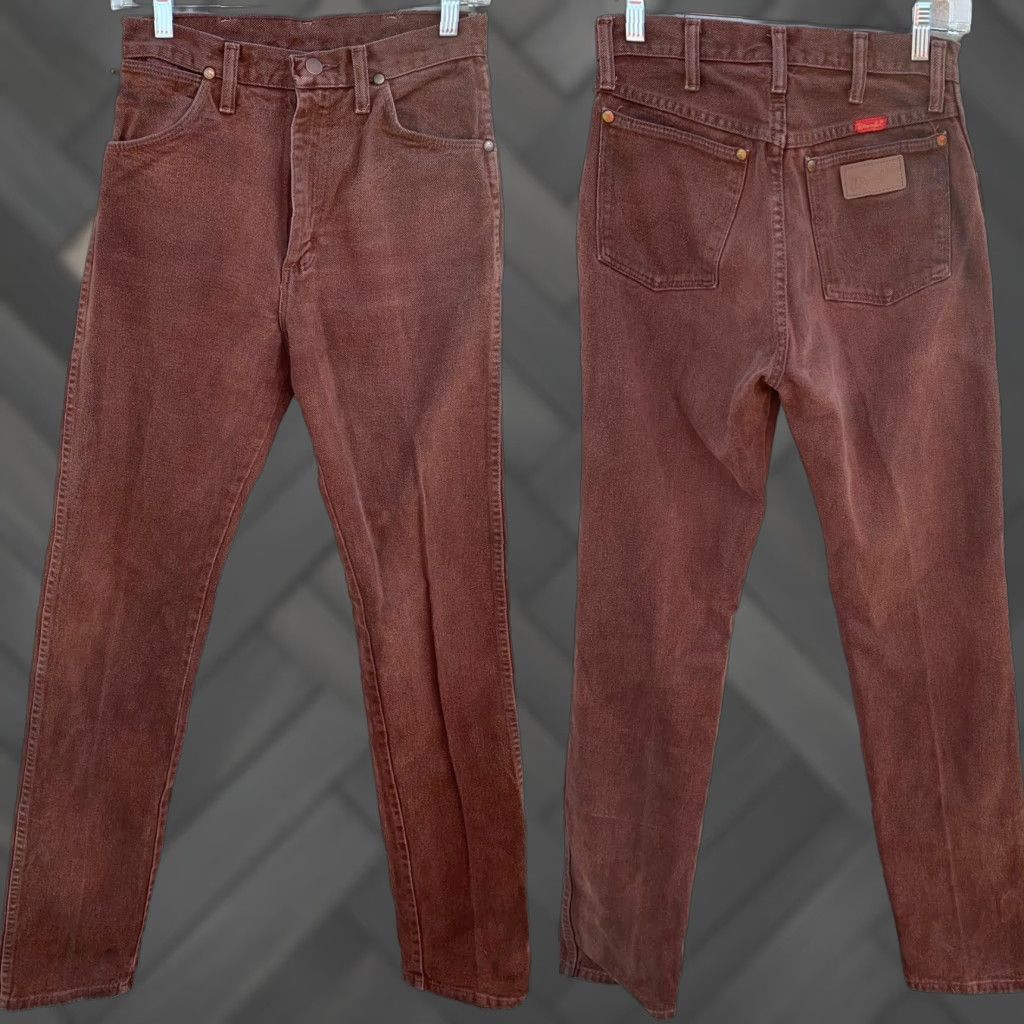 Wrangler VINTAGE Wrangler Jeans High Waist Brown size 7 X 36 27 in Waist 35.5 in Inseam Womens? (No gender specified) Size 28" / US 6 / IT 42 - 1 Thumbnail