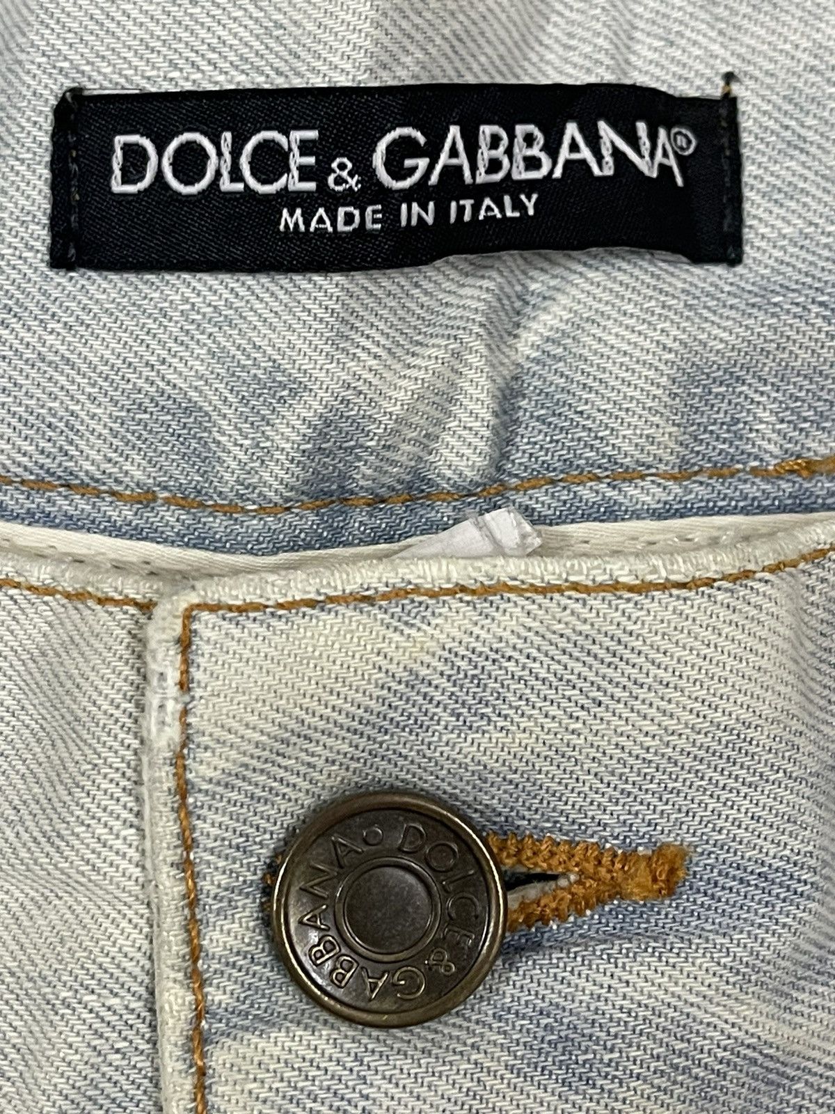 Dolce & Gabbana Vintage Dolce & Gabbana Italy Blue Wash Distressed Jeans Size US 31 - 8 Thumbnail