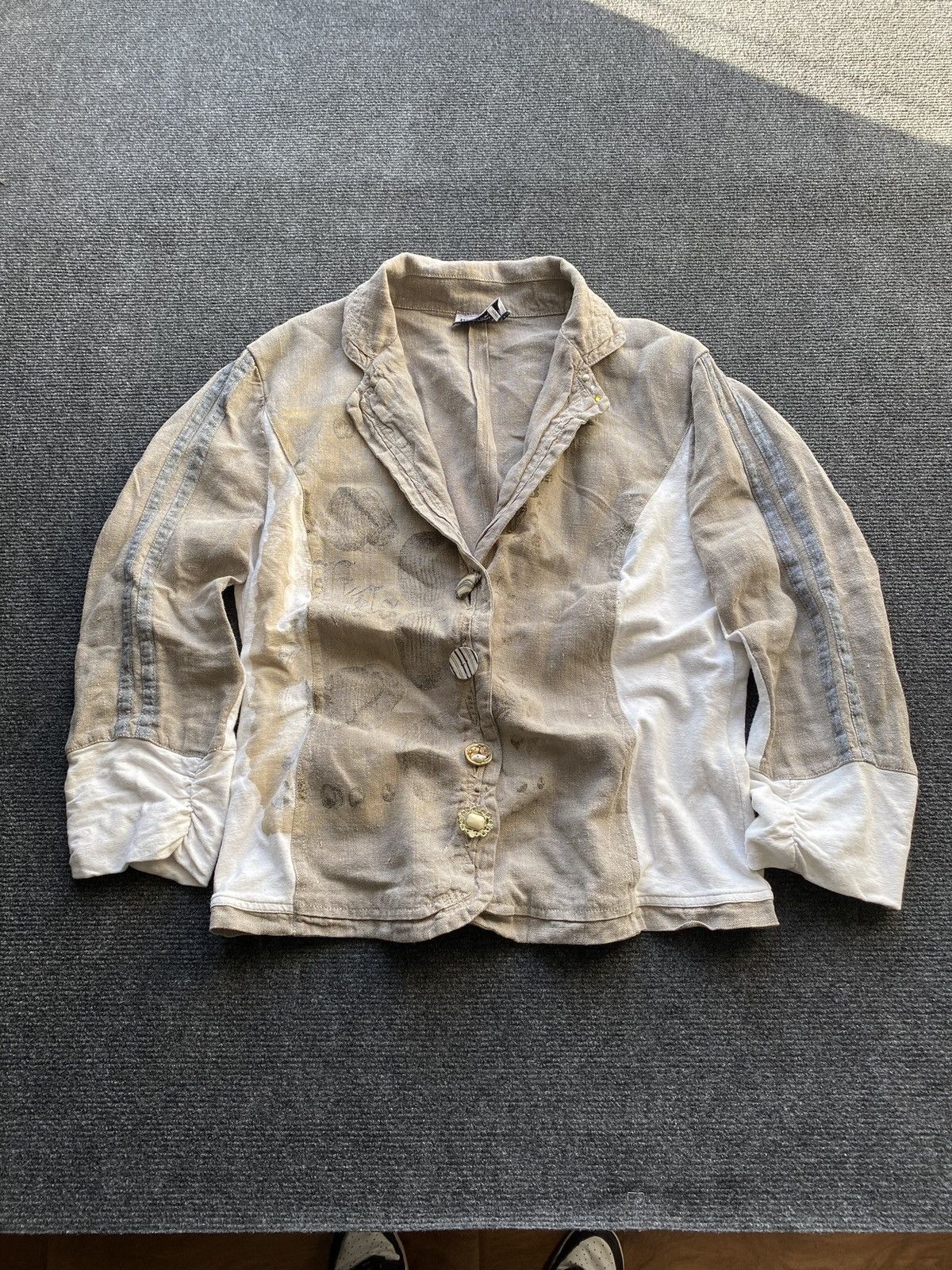 Elisa Cavaletti 🔥Elisa Cavaletii Beige designer blazer m rare linen Size M / US 6-8 / IT 42-44 - 1 Thumbnail