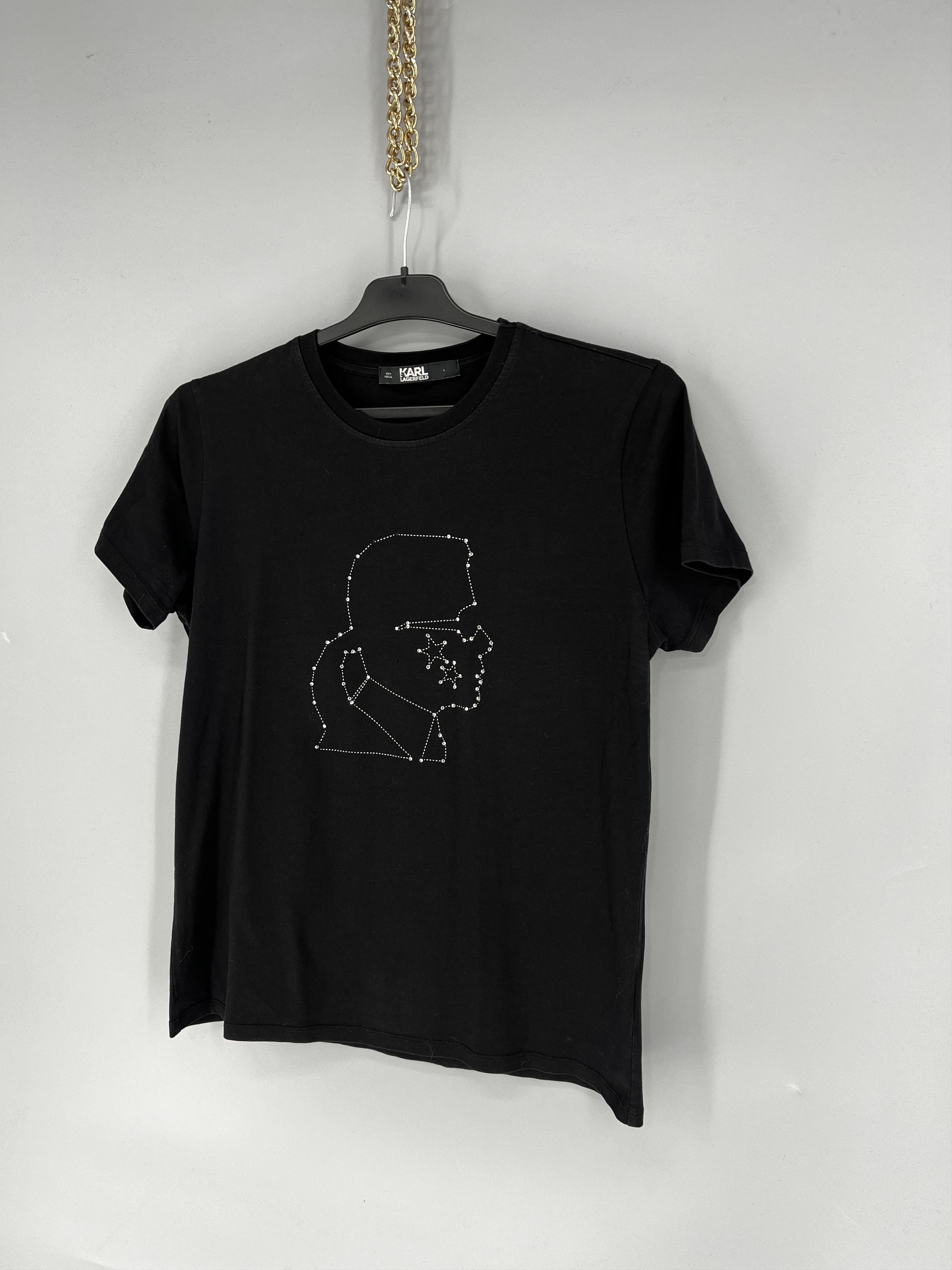 Karl Lagerfeld Karl Lagerfeld Paris Logo T Shirt Black Womens Size L Size US L / EU 52-54 / 3 - 3 Thumbnail