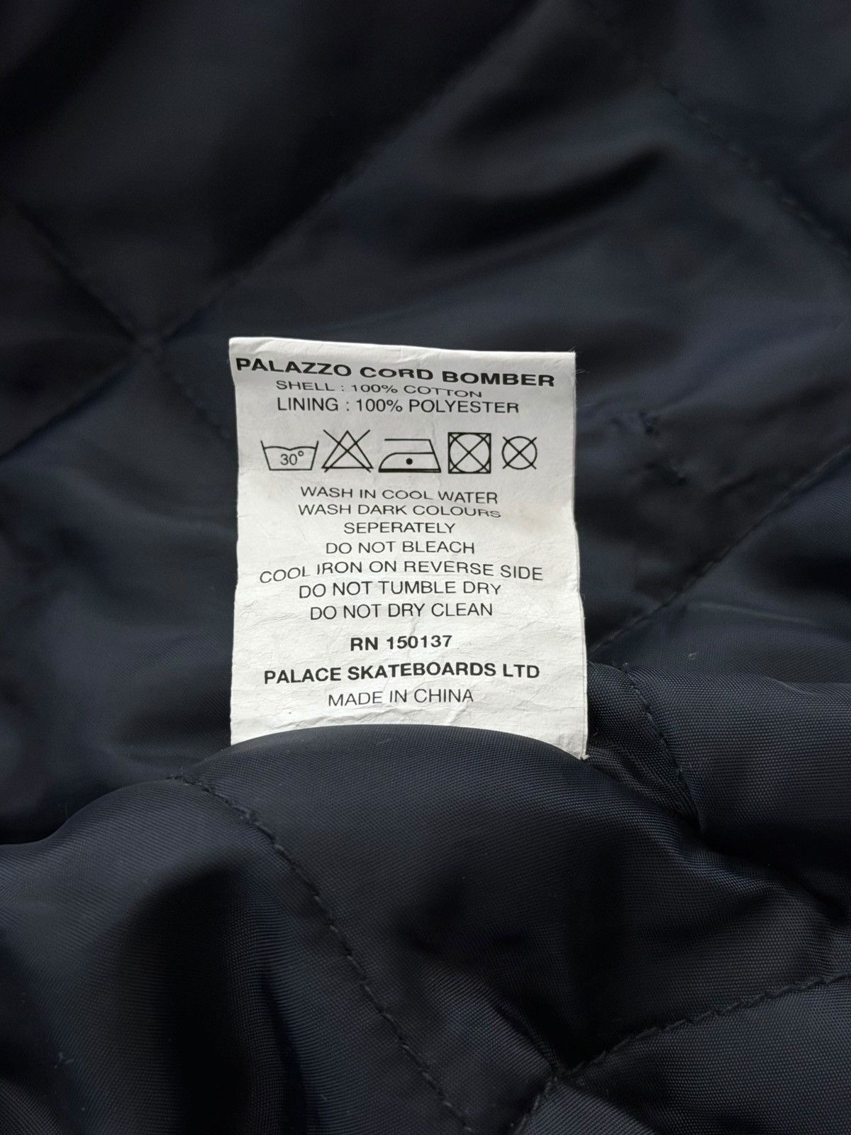 Palace Palace 2017 Navy Palazzo Cord Bomber Jacket Size US M / EU 48-50 / 2 - 10 Thumbnail