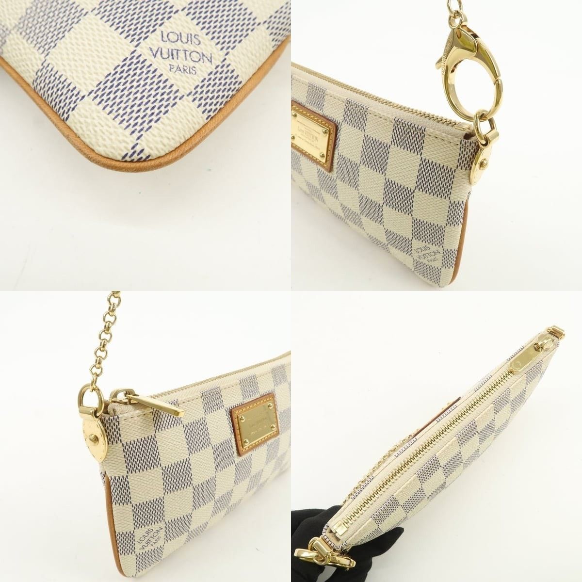 Louis Vuitton Louis Vuitton Damier Azur Pochette Milla MM Size ONE SIZE - 5 Thumbnail
