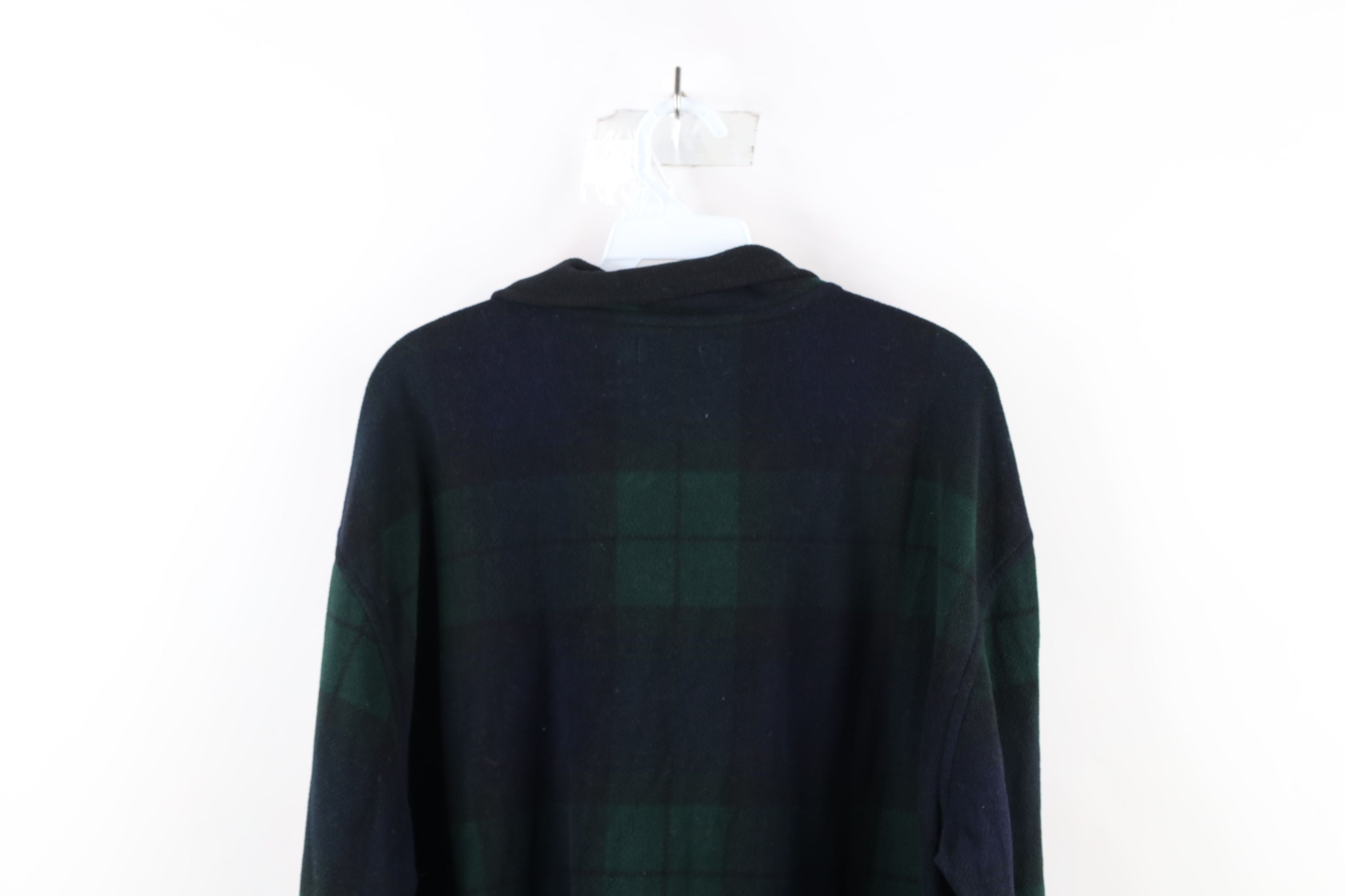 Nautica Vintage 90s Nautica Half Zip Fleece Pullover Sweater Plaid Size US XL / EU 56 / 4 - 8 Thumbnail