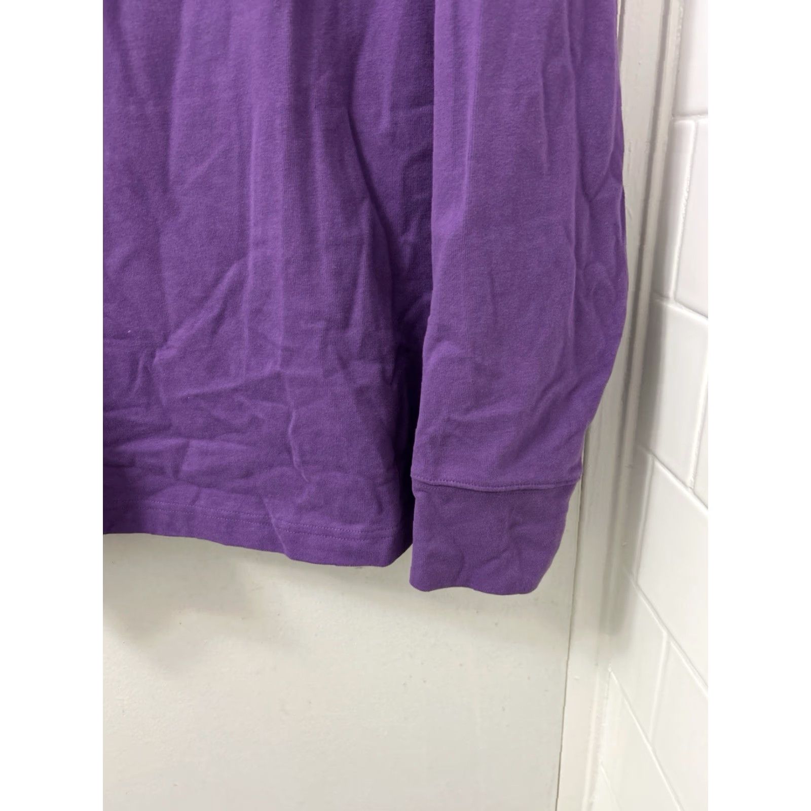 Brooks Brothers Brooks Brothers 1/4 Zip Mens Medium Purple Cotton Pullover Sweatshirt L/S Shirt Pullover Size US M / EU 48-50 / 2 - 6 Thumbnail
