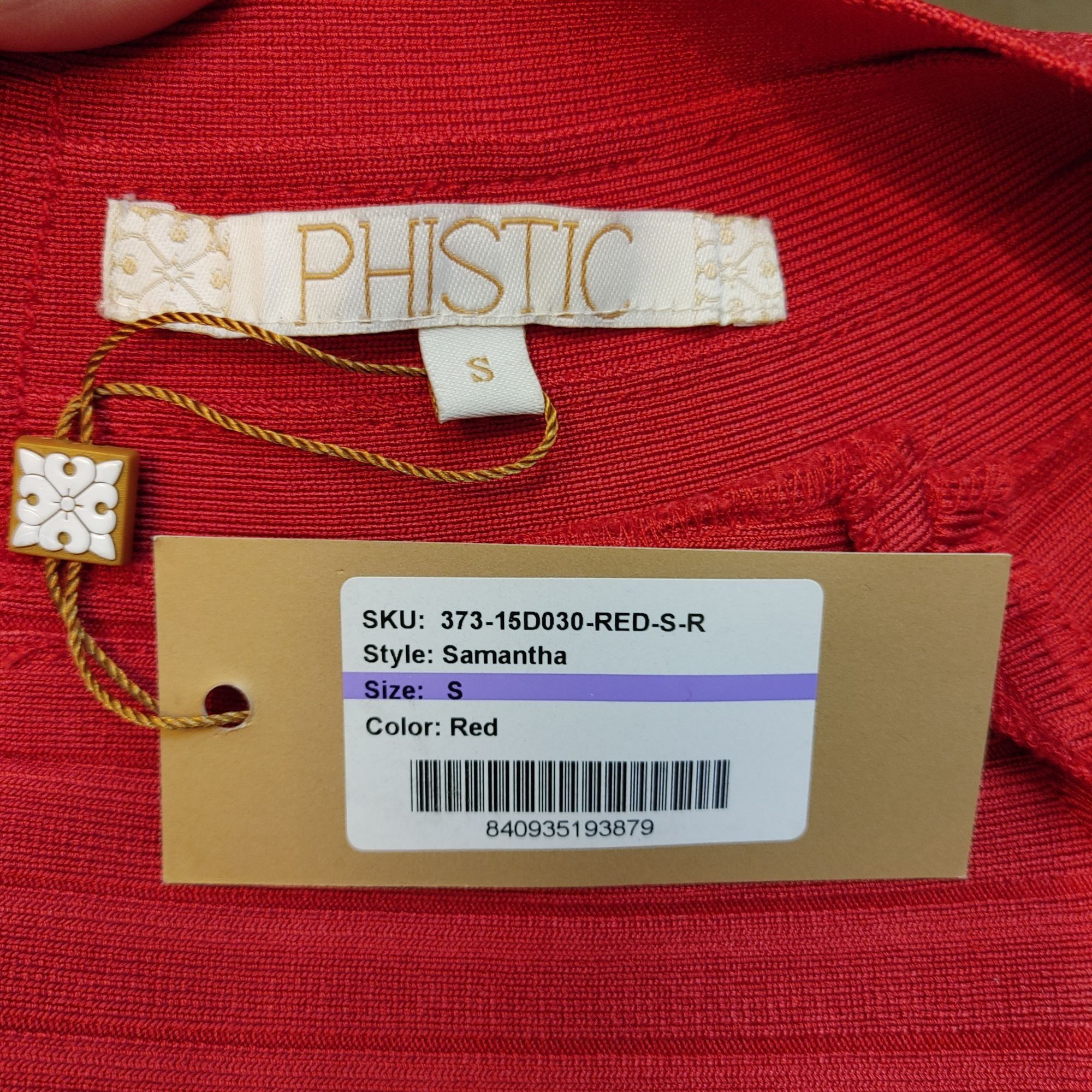 Other Phistic Samantha Women's Red Knit Dress Size S Size S / US 4 / IT 40 - 3 Thumbnail