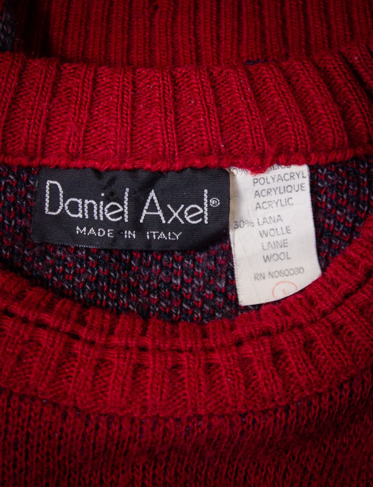 Vintage Vintage Daniel Axel Aztec Print Knit Sweater 80s Red Large Size US L / EU 52-54 / 3 - 2 Preview