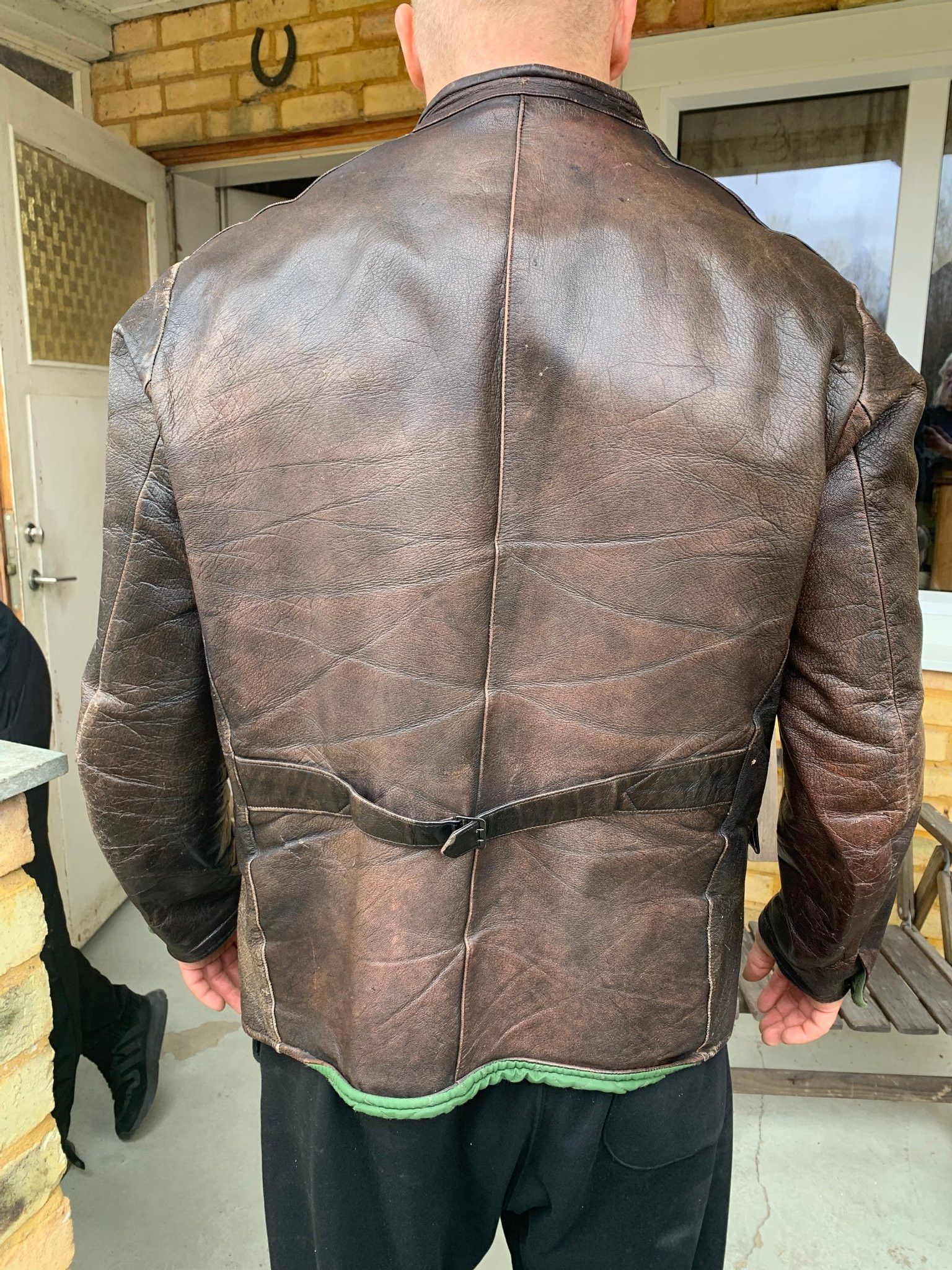Vintage 1960s - Buckleback Leather Jacket - Made in Sweden Size US XL / EU 56 / 4 - 3 Thumbnail