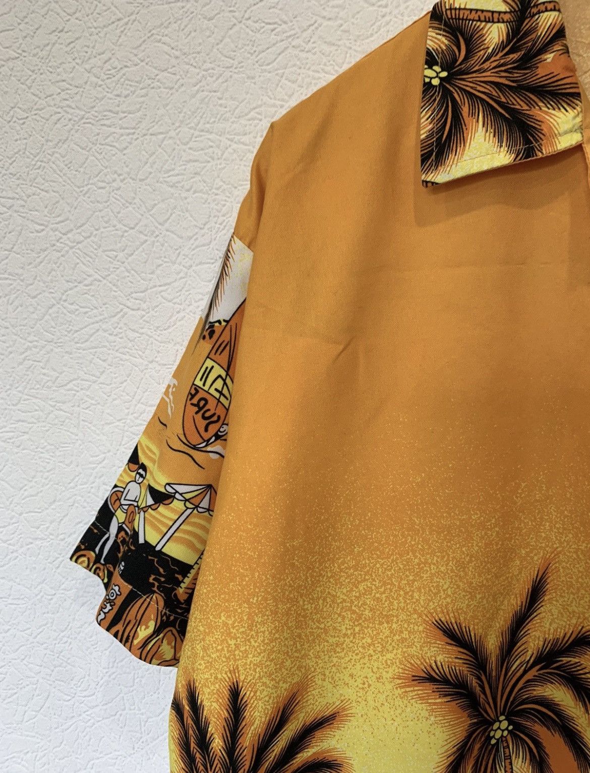 Vintage Vintage Yellow Palm Beach Hawaiian Shirt Size US XXL / EU 58 / 5 - 4 Thumbnail
