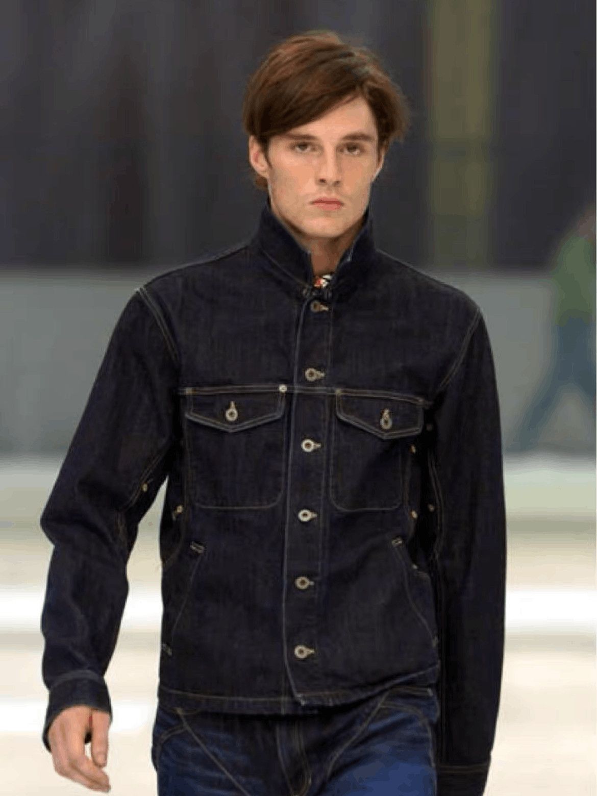 Issey Miyake Sz 3 Issey Miyake 05SS Kakko Denim Jacket-2508 Size US L / EU 52-54 / 3 - 8 Thumbnail
