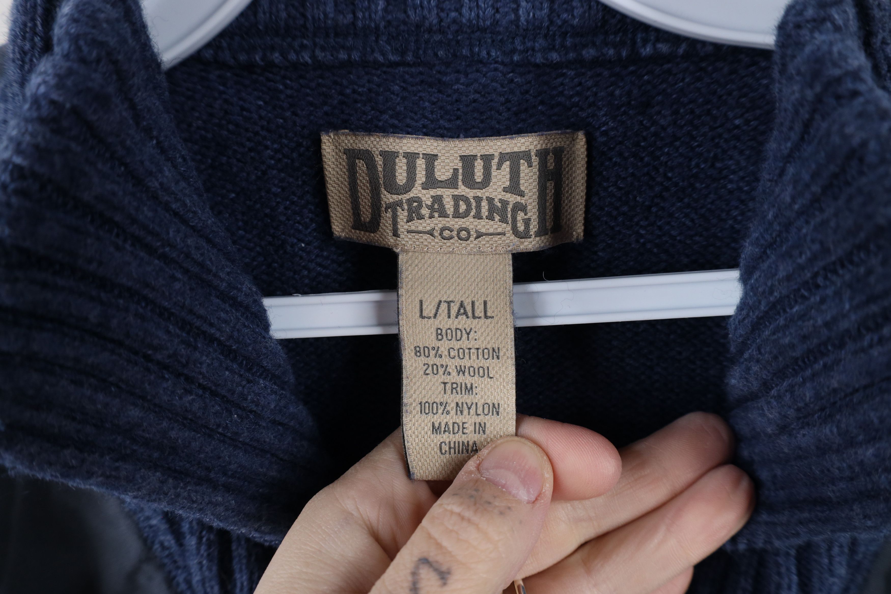 Duluth Trading Company × Vintage Duluth Trading Co Blend Knit Half Zip Commando Sweater Blue Size US L / EU 52-54 / 3 - 10 Thumbnail