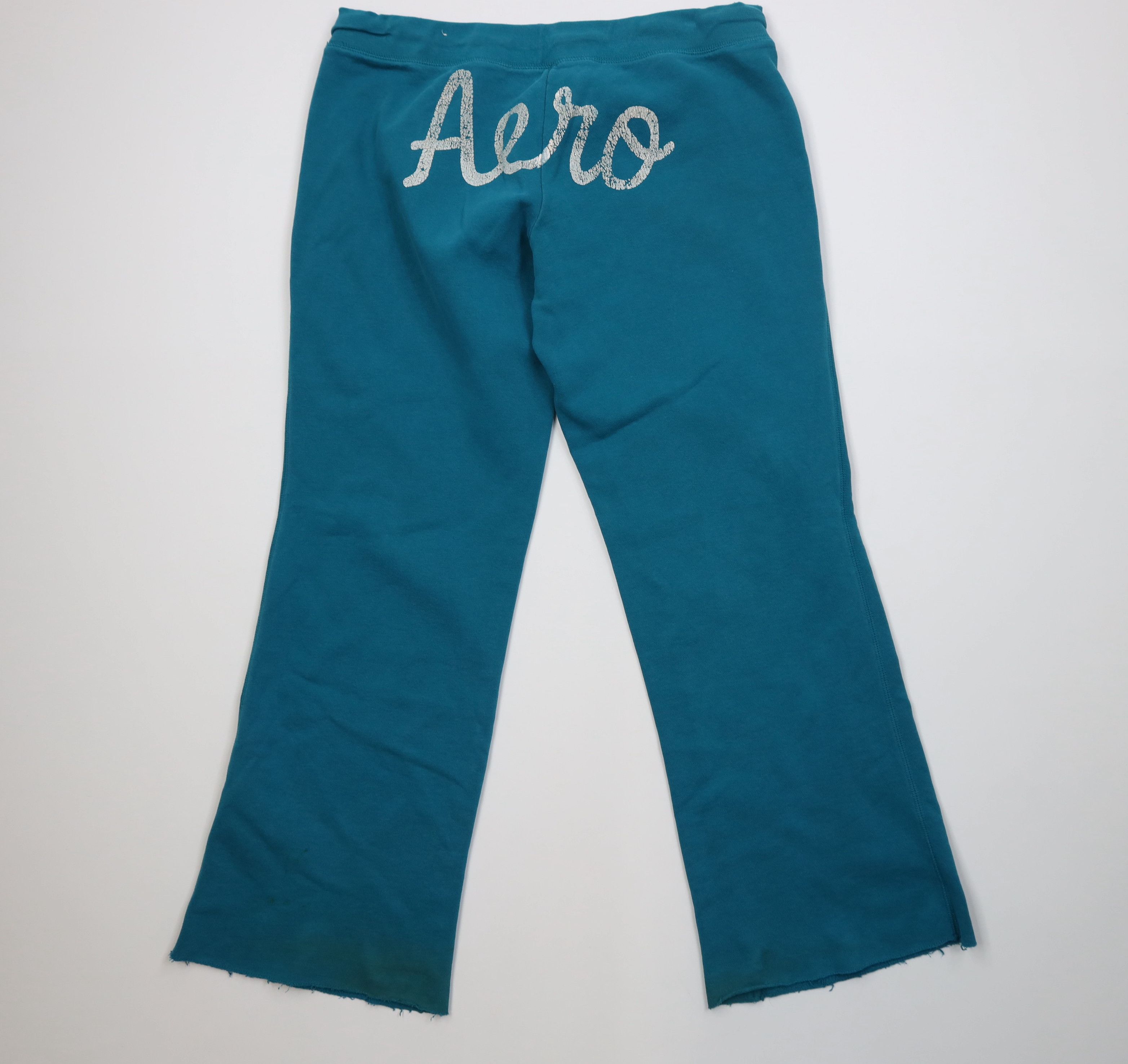 Aeropostale Vintage 90s Y2K Aeropostale Bella Wide Leg Flared Sweatpants Size 34" / US 12 / IT 48 - 11 Thumbnail