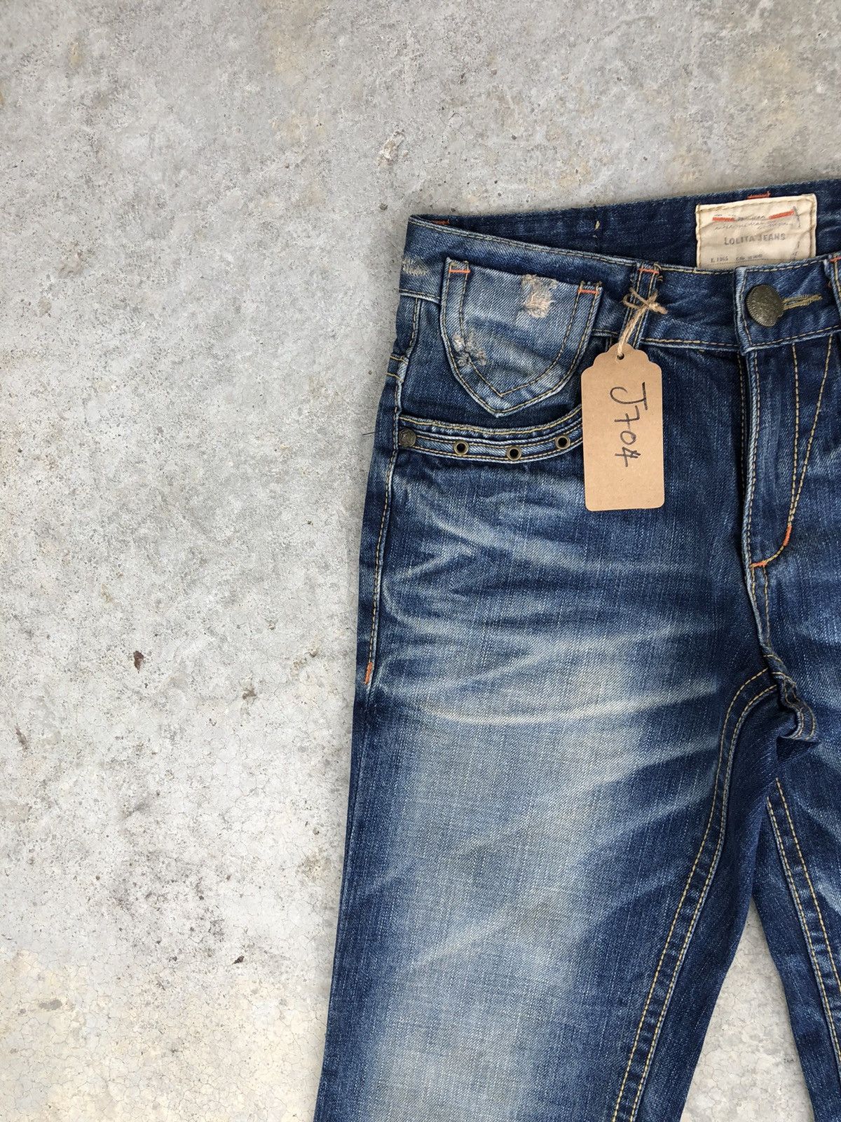 Japanese Brand Yoshitomo Nara Lolita Distressed Jeans Punk Style Blue Size US 31 - 4 Thumbnail