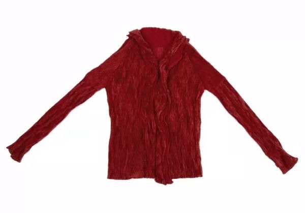 Issey Miyake issey miyake size:2 Red velvet pleated shirt Size XXS / US 00 / IT 34 - 2 Thumbnail